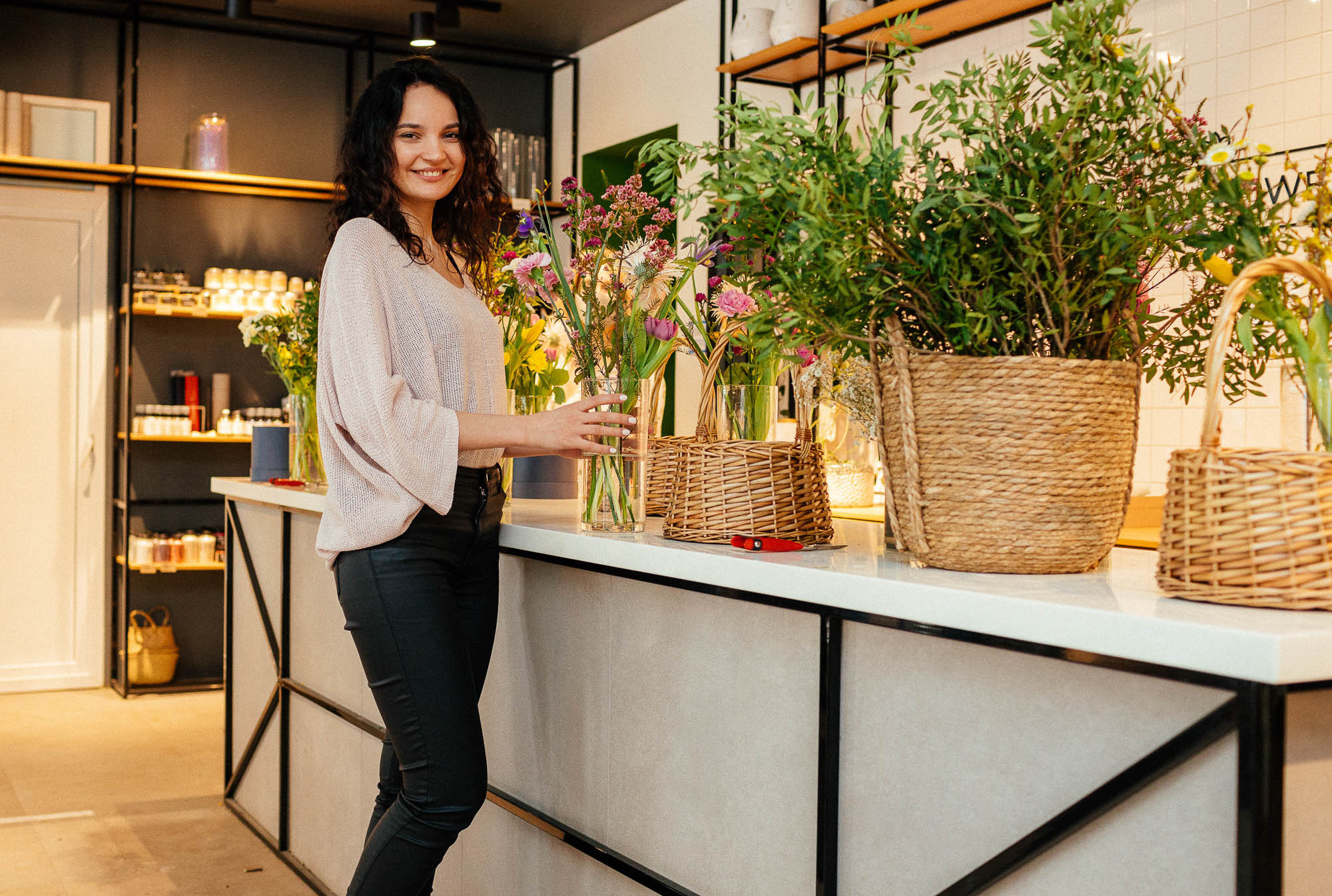 Цветочный мастер-класс в студии Kraft Flowers. Портретный и свадебный фотограф в Санкт-Петербурге Ольга Филиппова