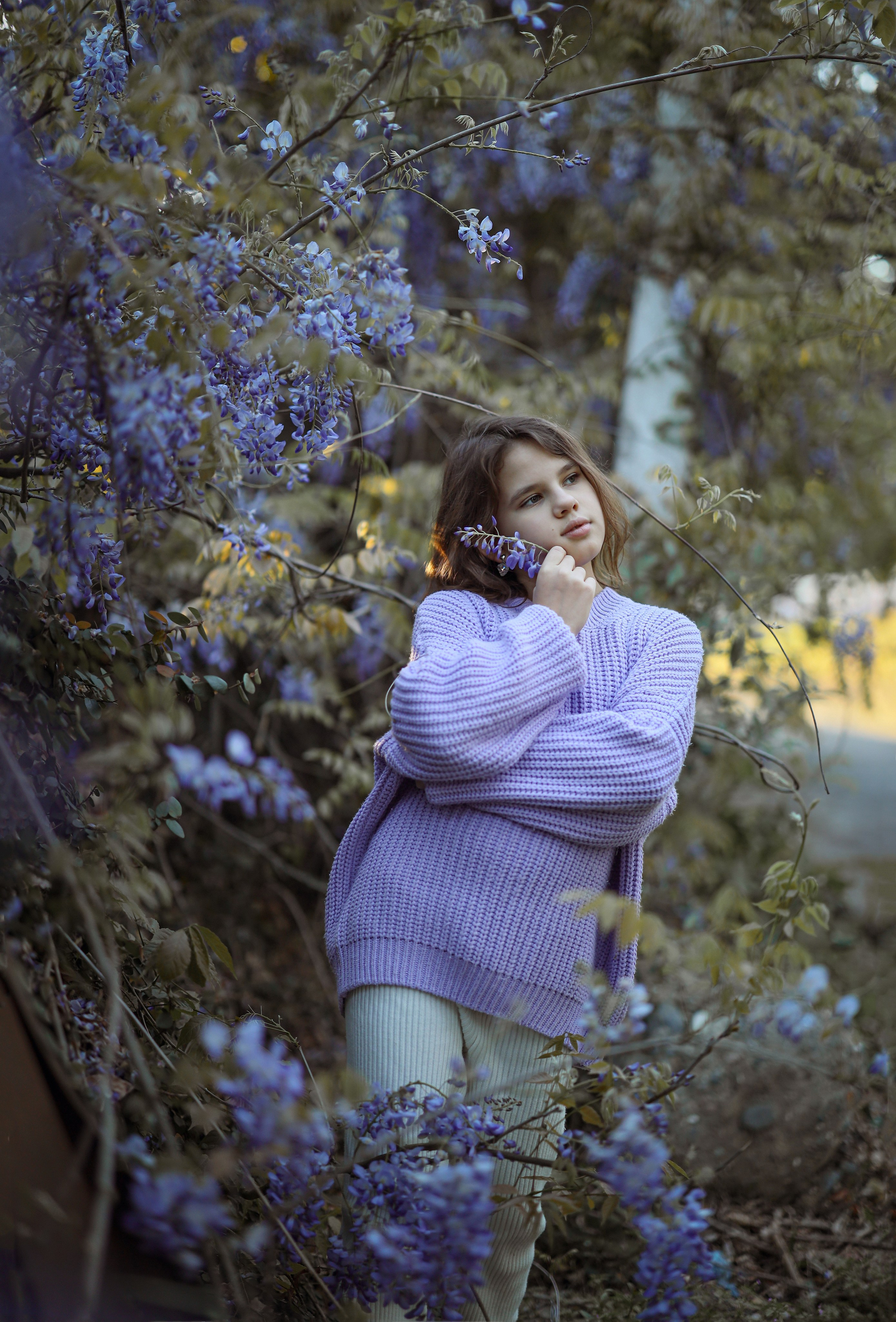 детская фотосессия с глицинией, Абхазия , Сухум