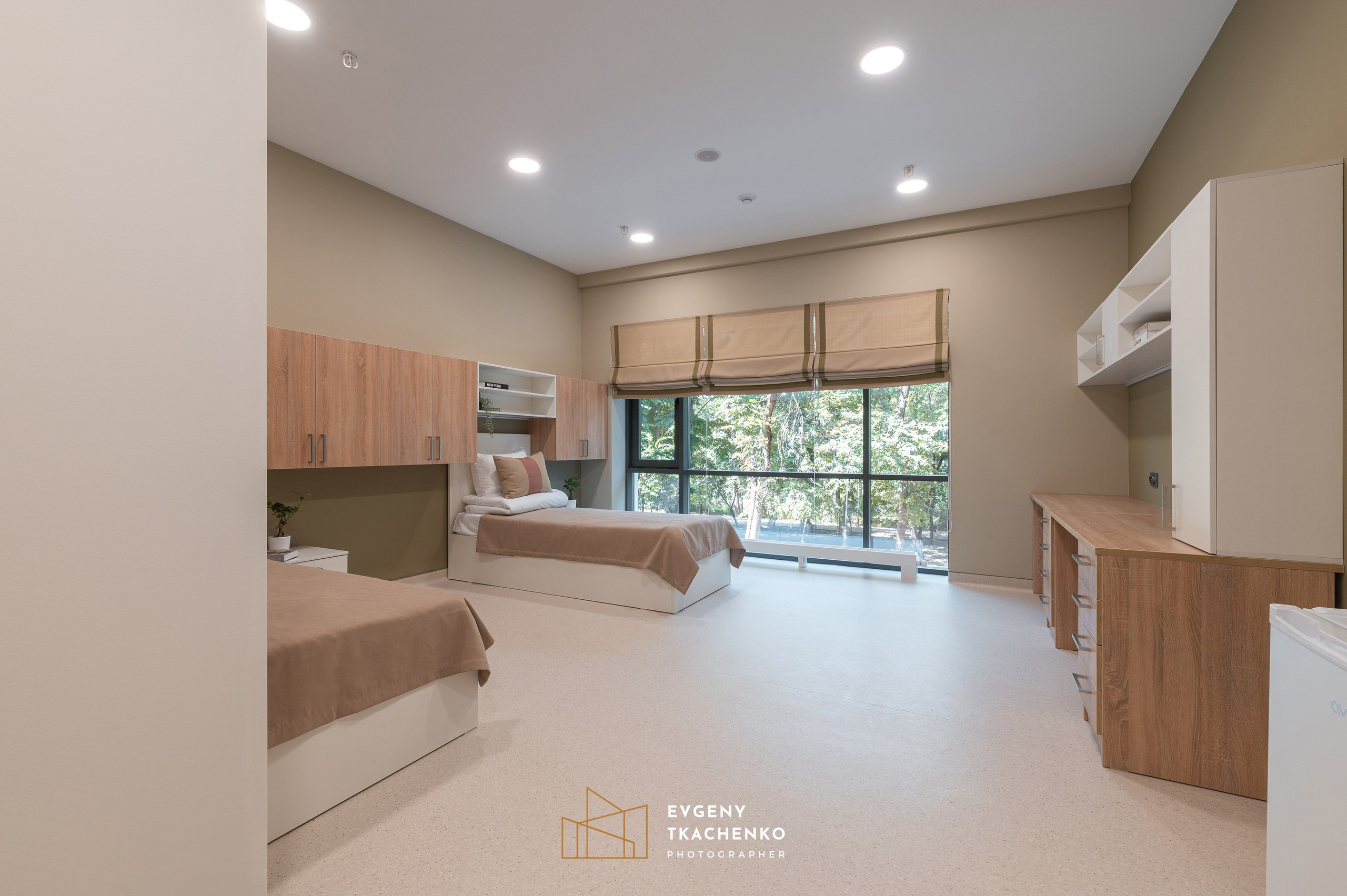 Общежитие университета NarXoz в Алматы. Архитектурный и интерьерный фотограф в Казахстане