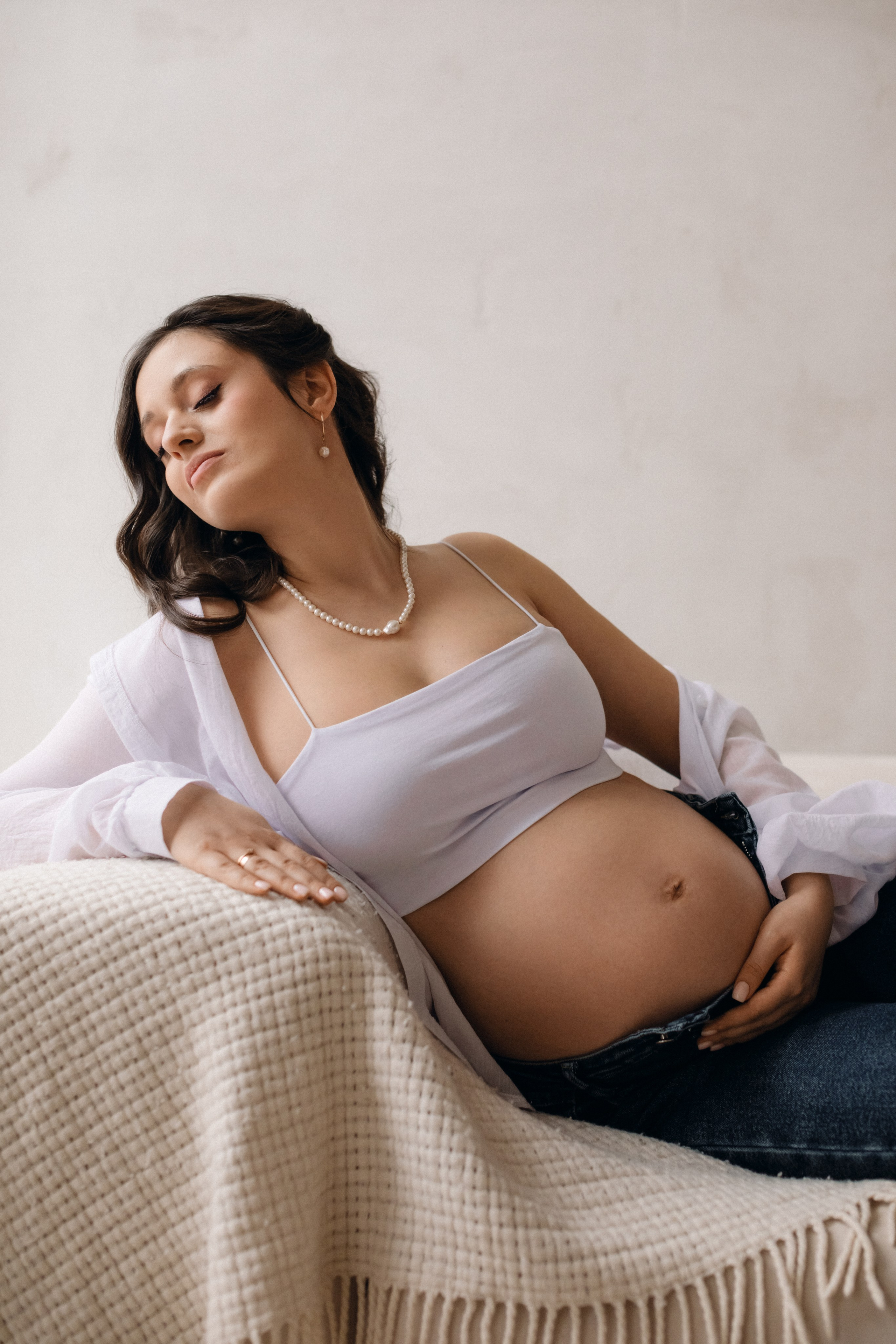 Анастасия. Уютная фотосессия беременности. Фотограф в Москве Ольга Сатони