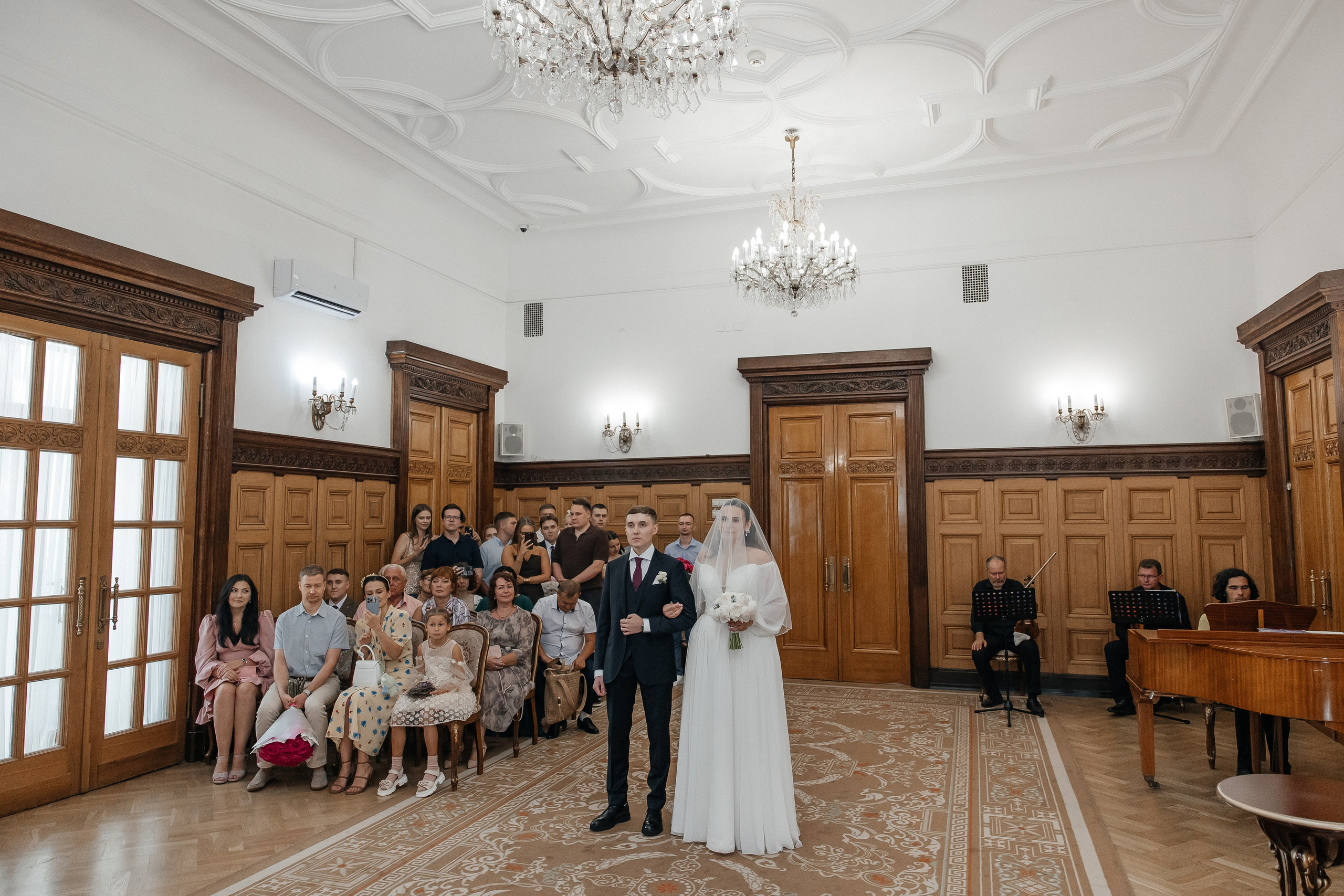Регистрация брака во Дворце Бракосочетания 1. Свадебный фотограф в Москве Дарья Олендарёва