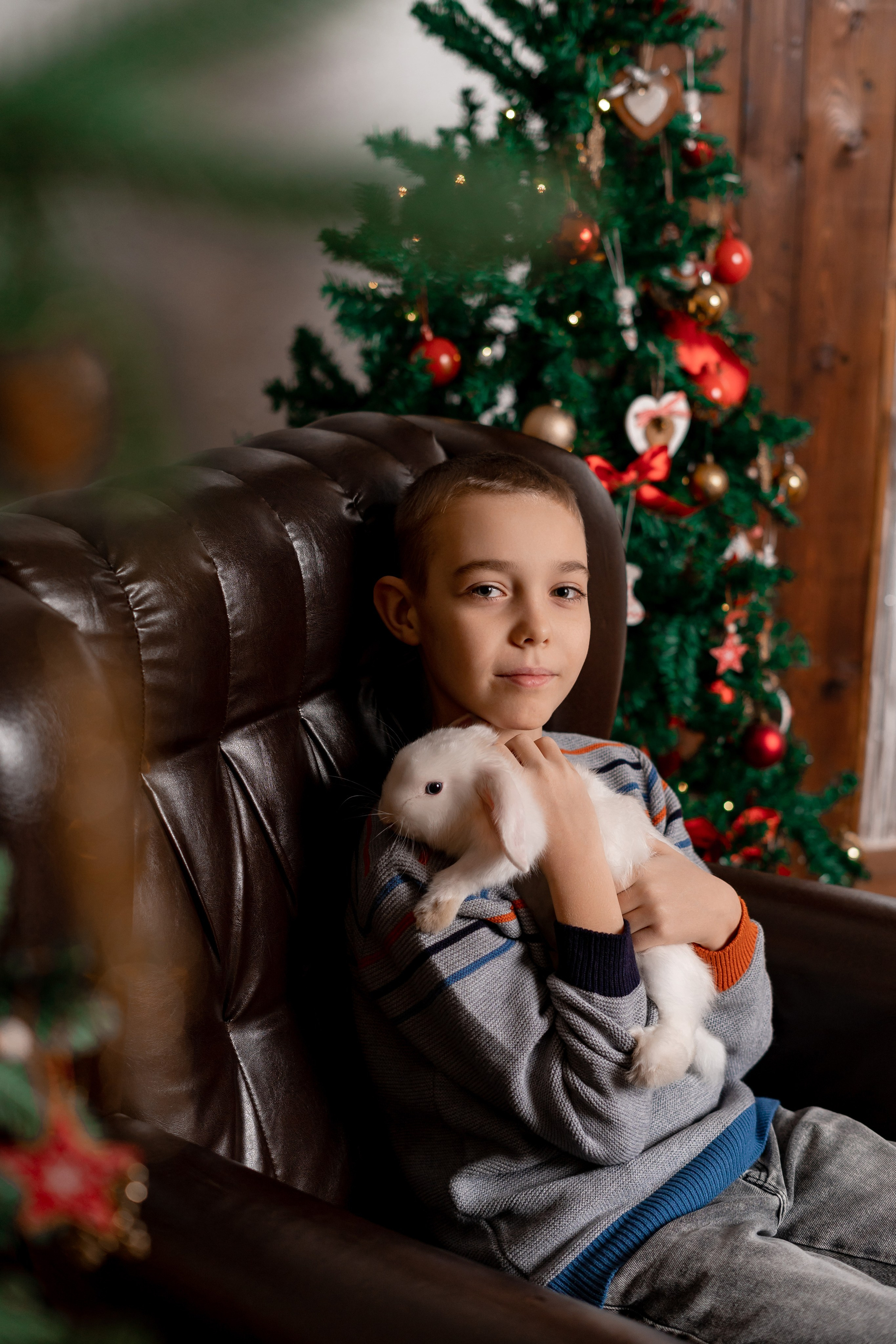 Новогодняя фотостудия. Семейный фотограф СПб Анастасия Василь. Фотосессия на годик