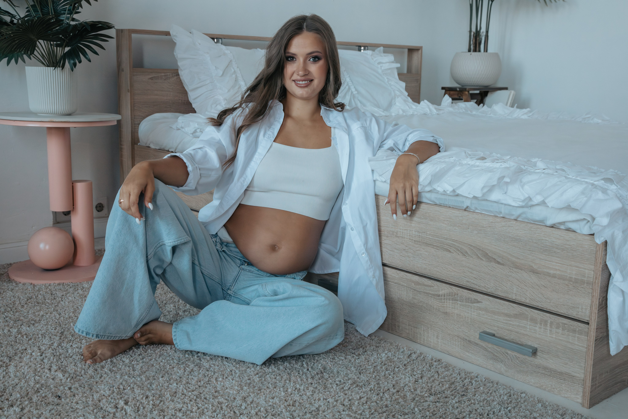 Алена — фотосессия беременности в интерьере. Анастасия, Фотограф женского портрета и беременности в стиле vogue