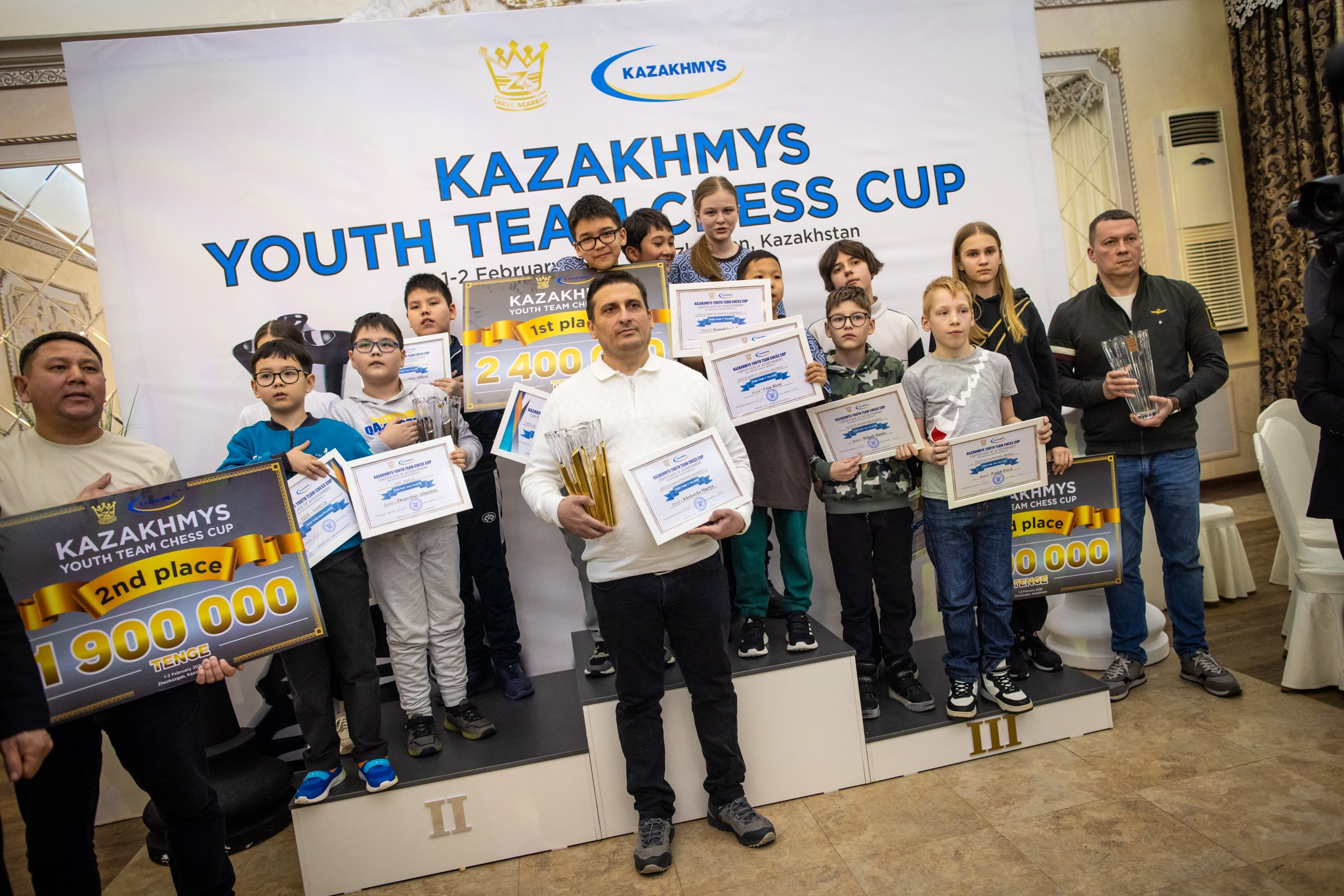 2025.02.01 KAZAKHMYS Youth Team Chess CUP 2025 — Closing Ceremony. Фотограф Анна Штурман (репортажная съёмка любых событий и мероприятий) Anna Shtourman photographer