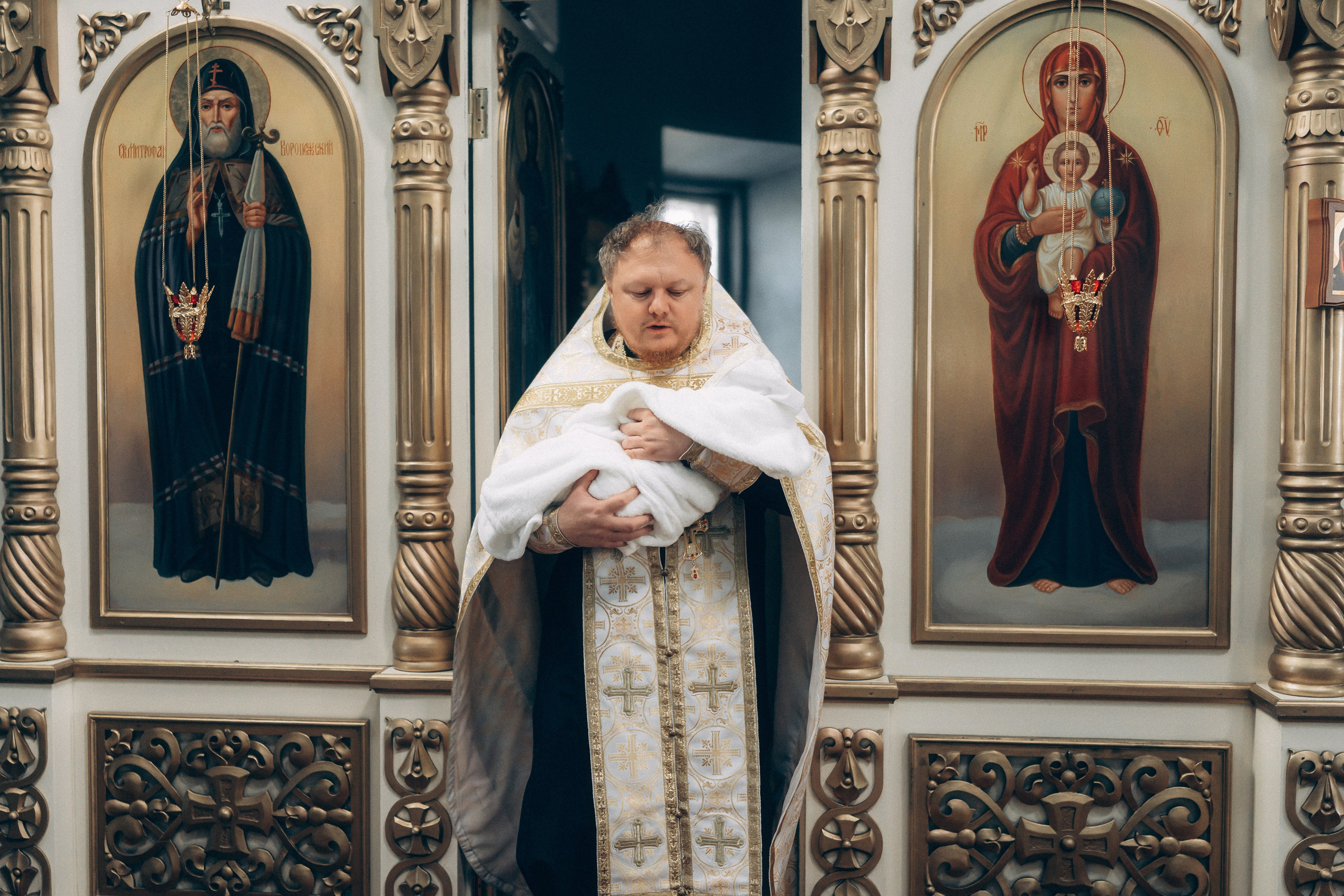 Крещения в Храме Рождества Христова. Свадебный и репортажный фотограф в Воронеже Роман Янко