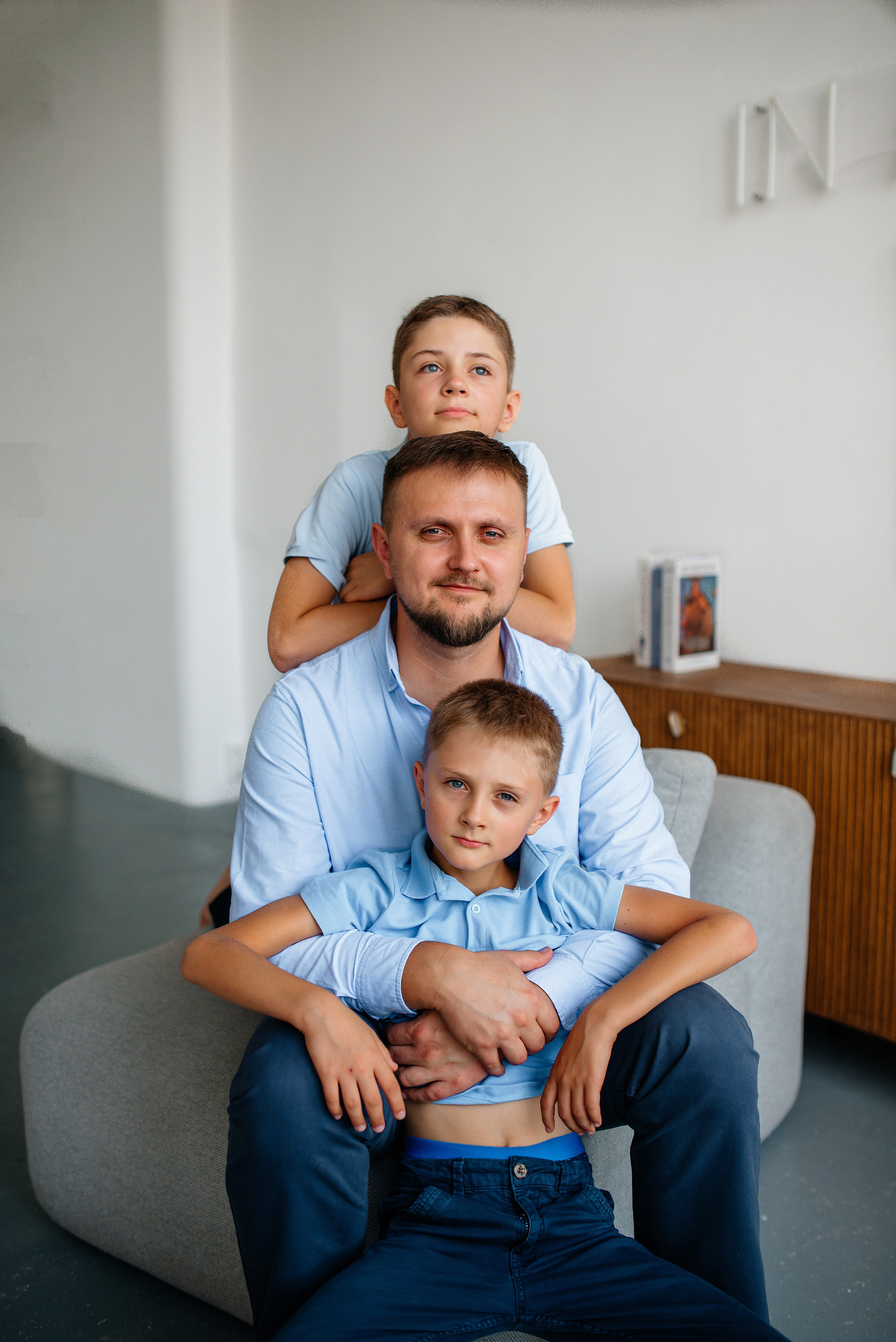 Женя с сыновьями. Марта Корженко — фотограф, контент фотограф, визуализатор бренда