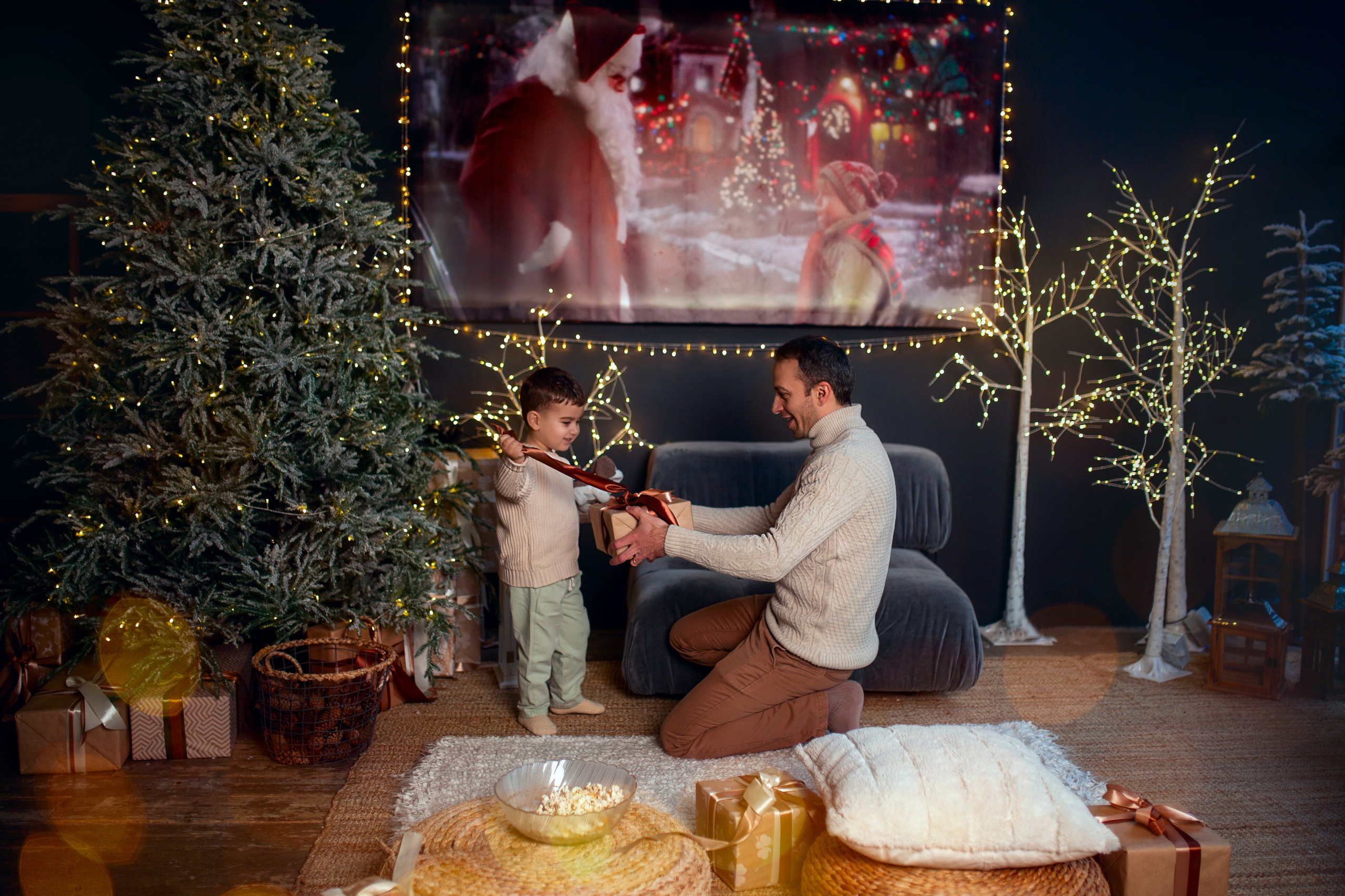 Микаэльчик, Сергей и Анжелика. Новый год 2023. Famous Studio. Семейный и детский фотограф в Москве