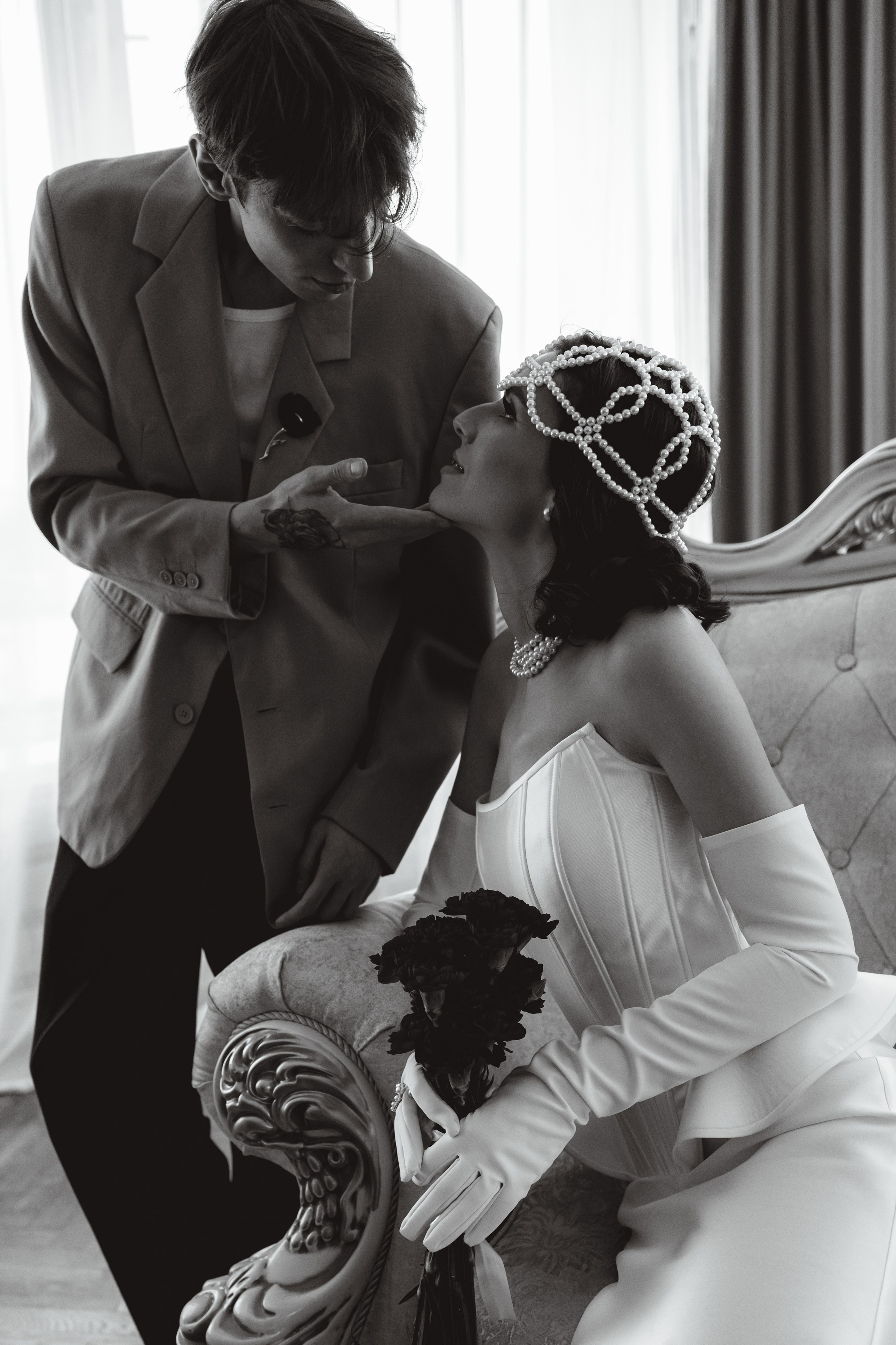 Свадебная творческая съемка в студии