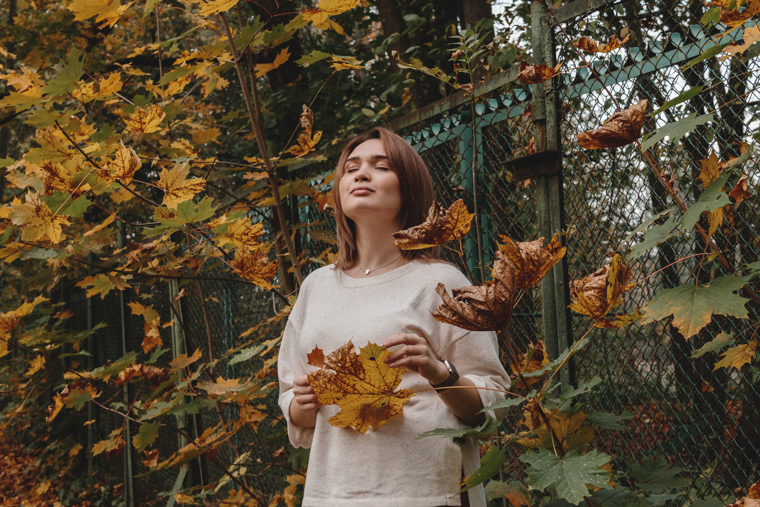 Девушка и осень. Семейный, Детский, Репортажный фотограф в Санкт-Петербурге Погодина Лю