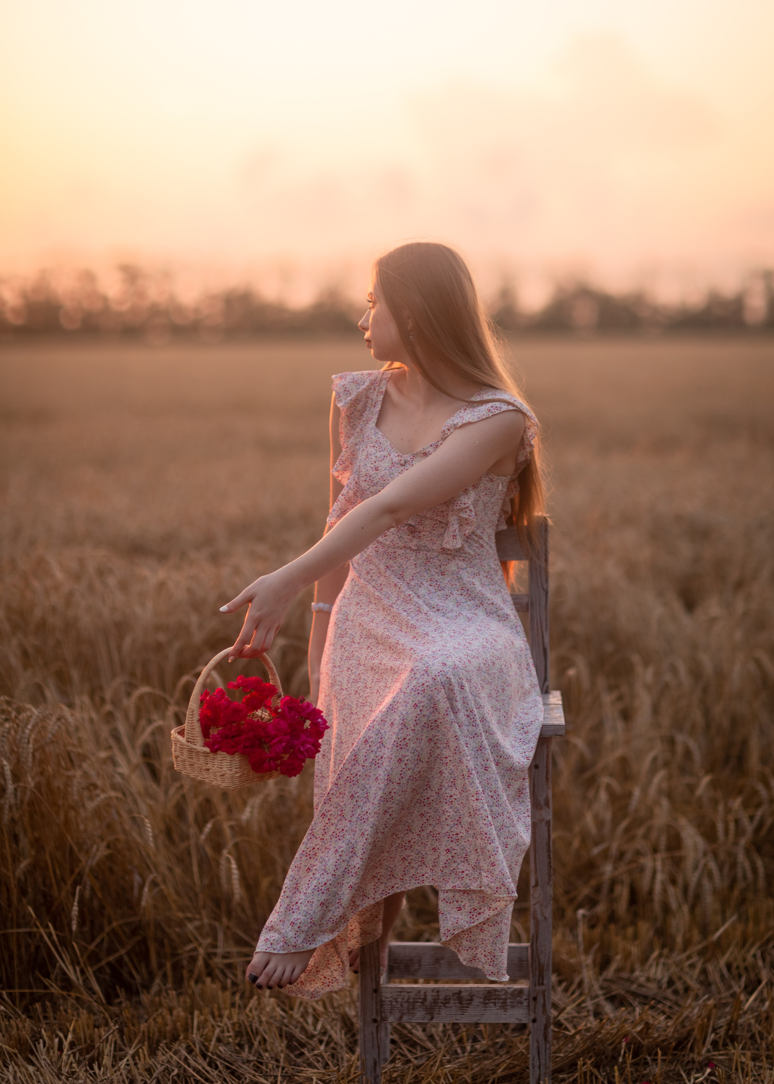 Закат в пшеничном поле. Фотограф в Приморско-Ахтарске Марьяна Чопко