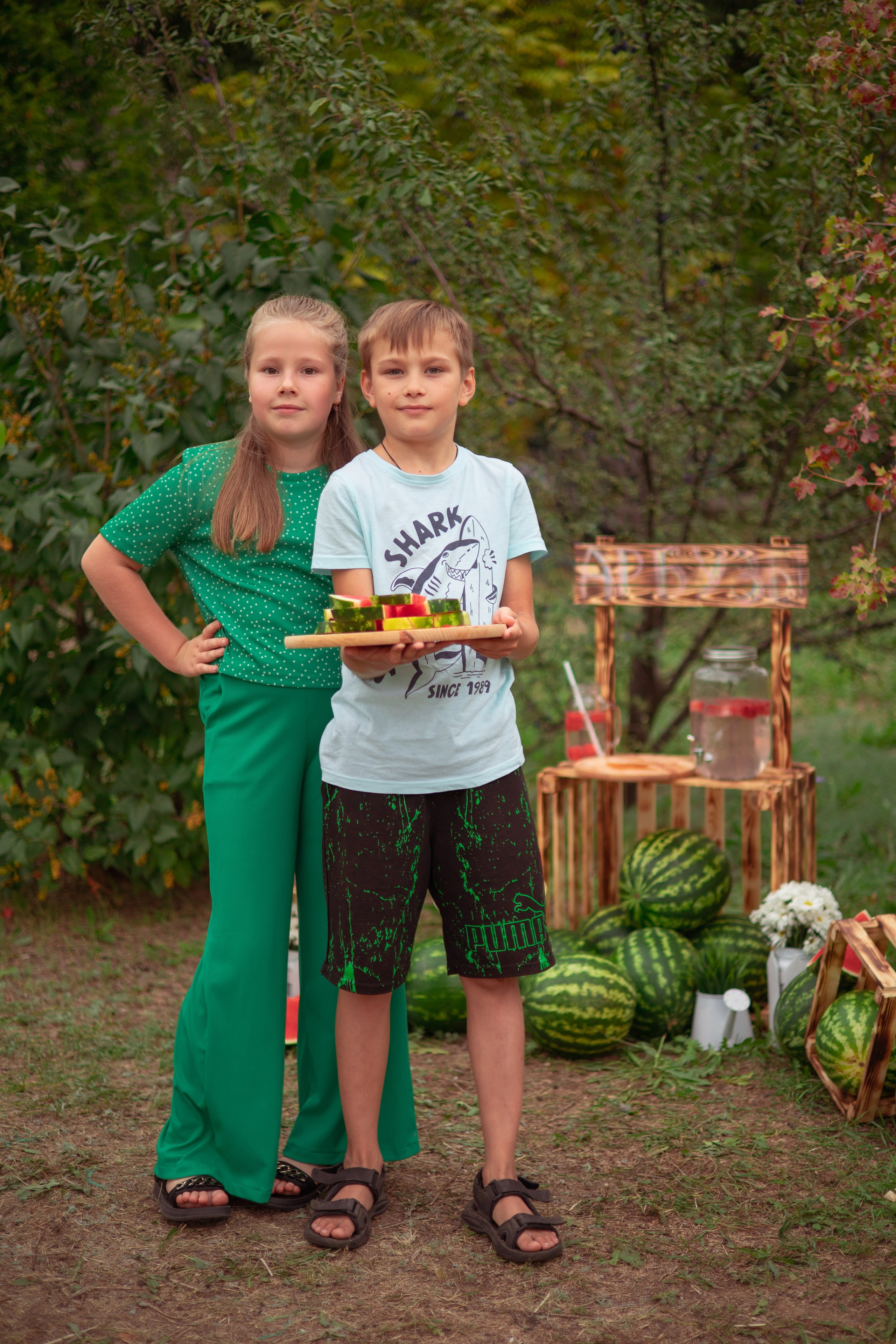 Семья арбузы. Семейный и детский фотограф в Михайловке Татьяна Лестьева