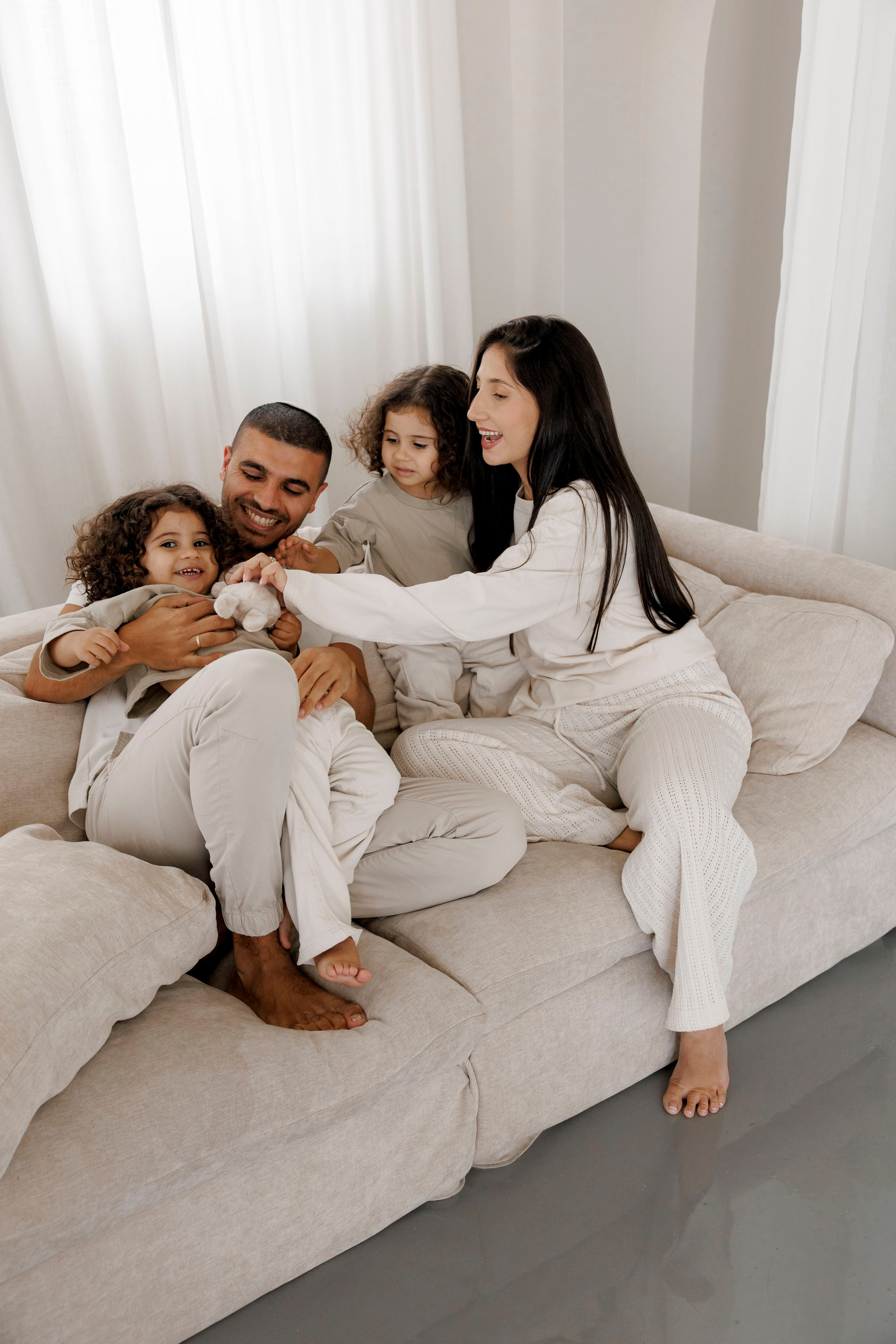 Family photoshoot inside the studio in Hadera. Wedding and family photographer