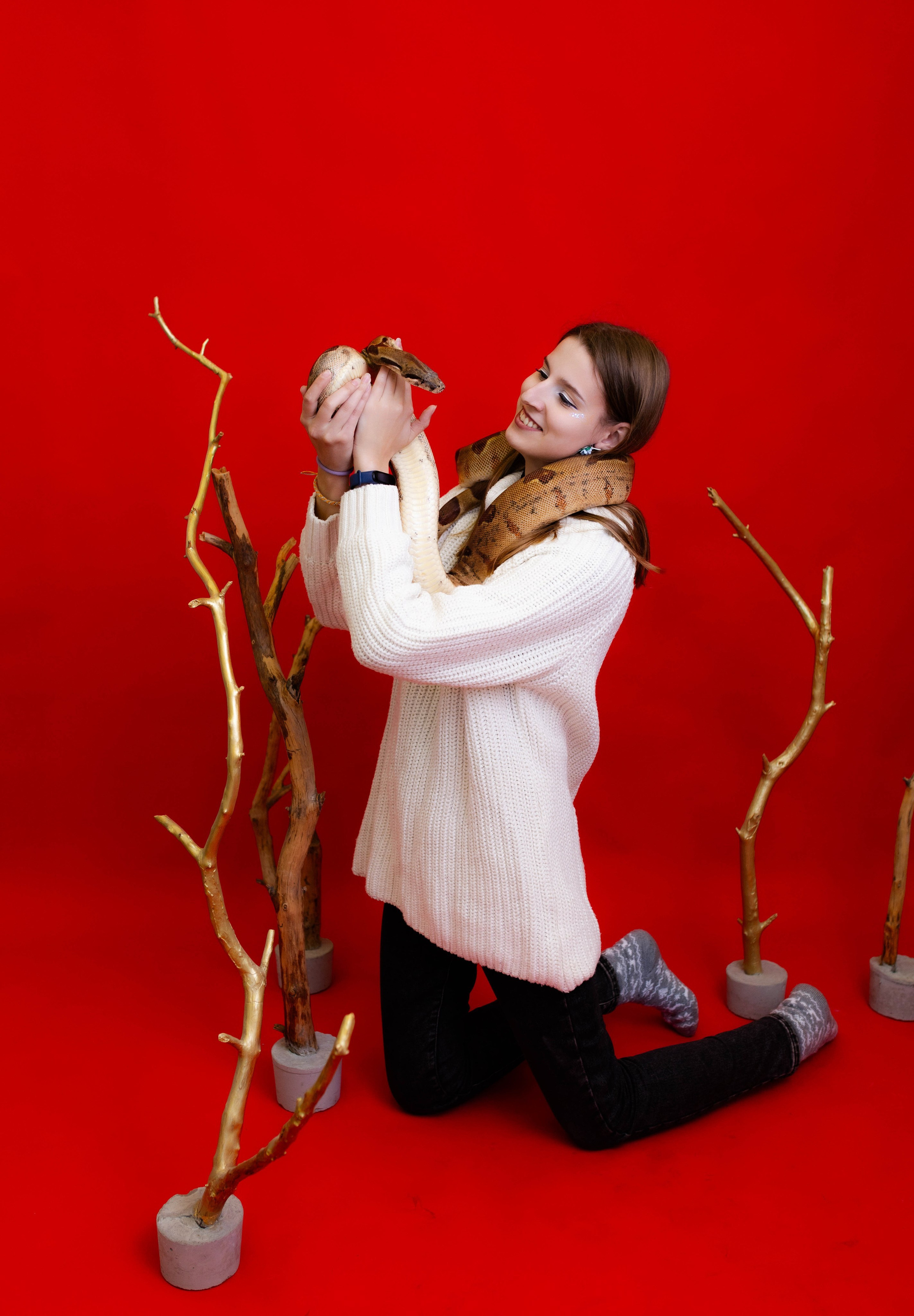 Фотосессии со змейкой. Свадебный и семейный фотограф Виолетта в Липецке