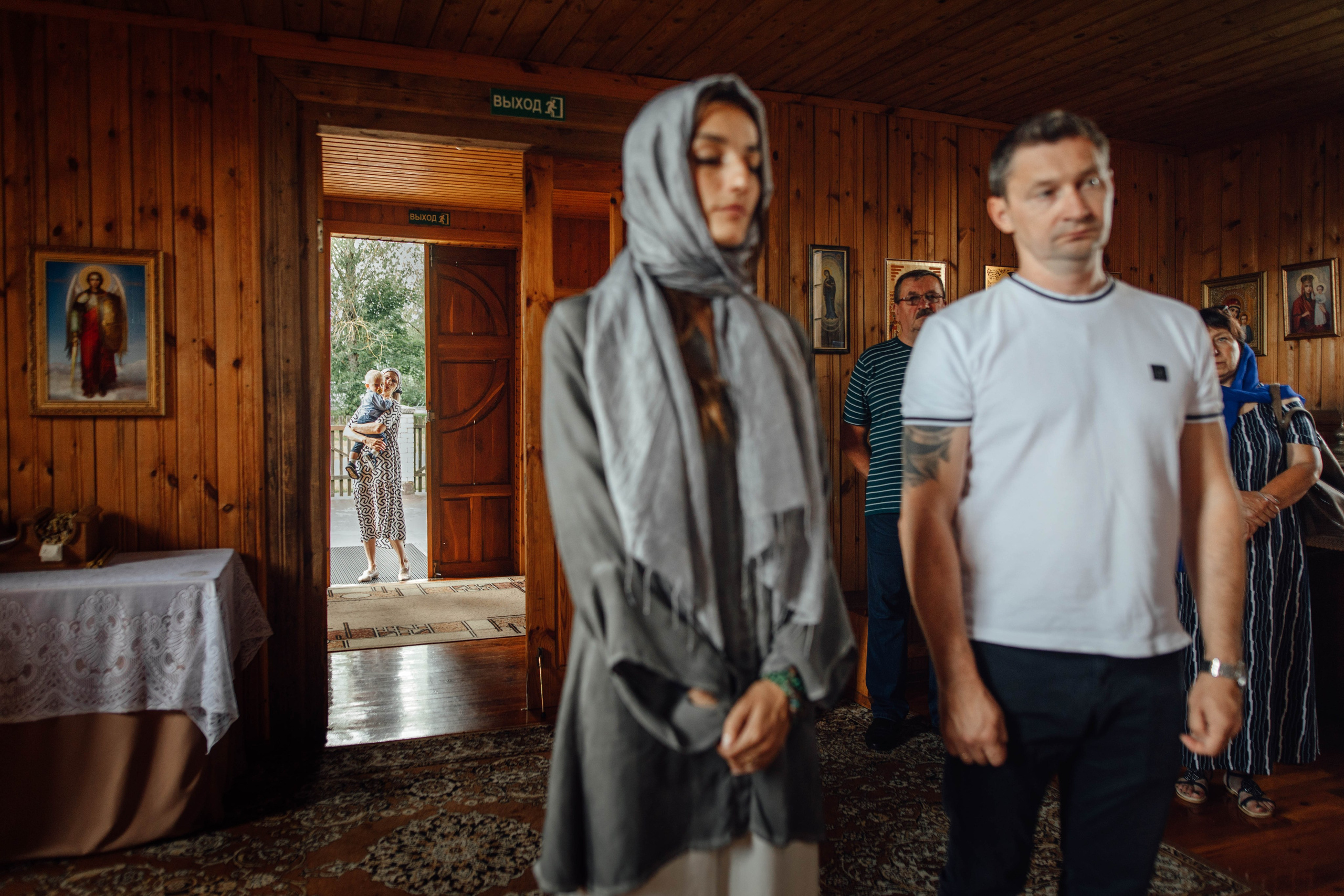 Крещение Тимофея, д. Киевец, храм Святой Троицы, август 2025