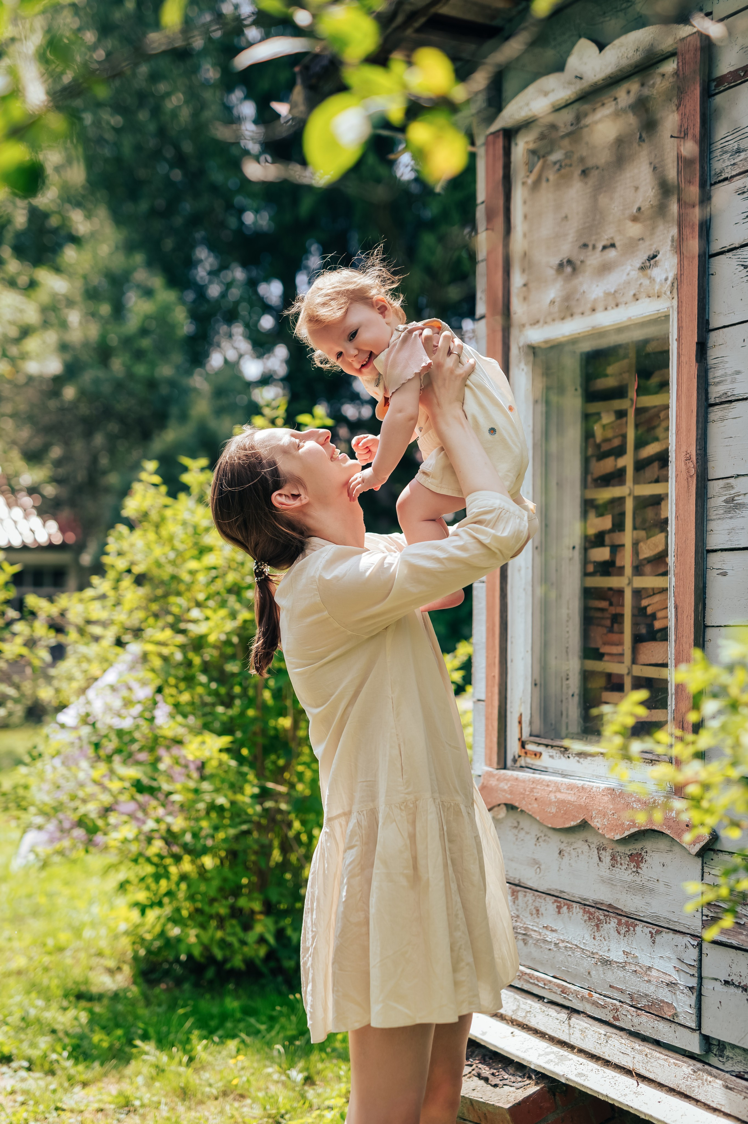Лето на даче с годовалой малышкой. Семейный фотограф. Lifestyle. Москва. Анастасия Михайлова