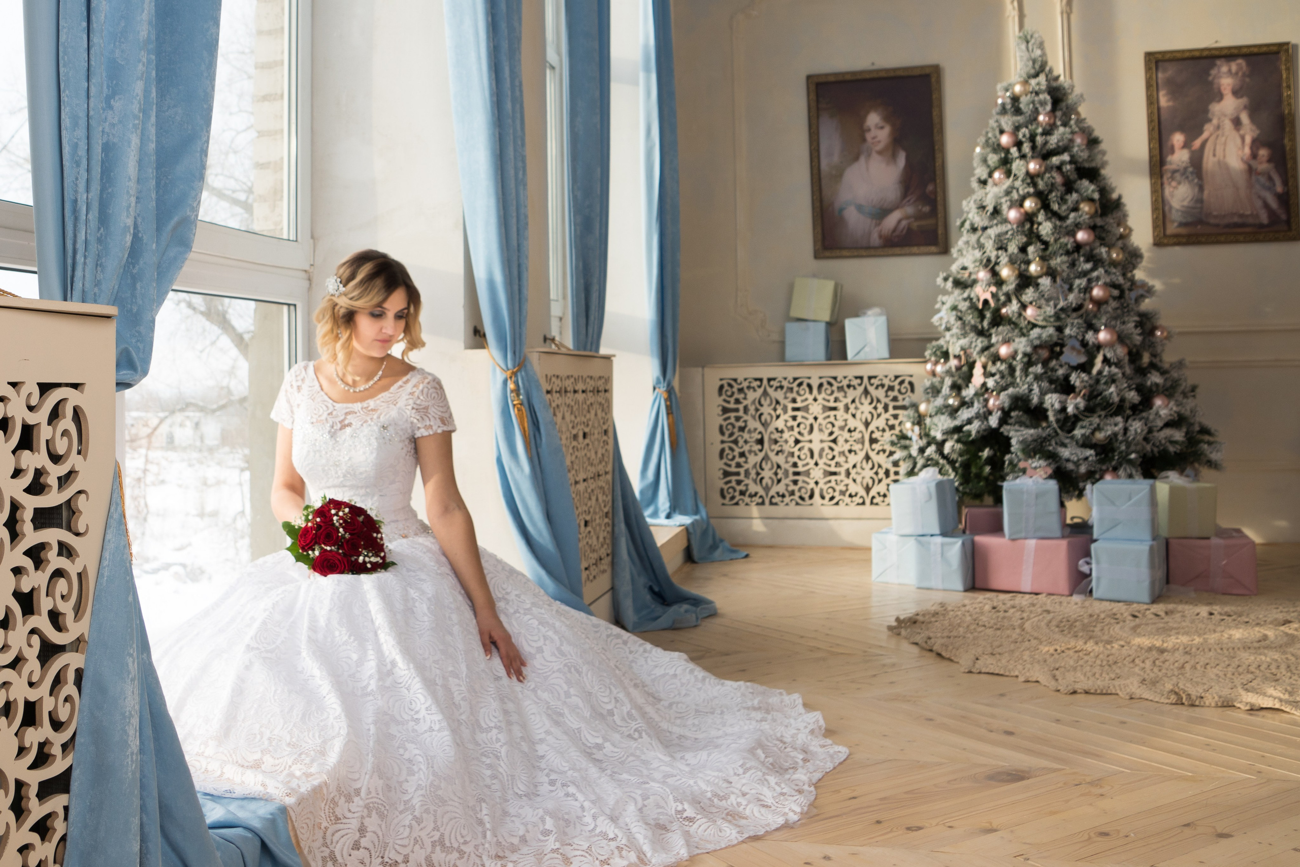 Свадебная фотосессия в интерьерной студии. Семейный фотограф Владимир Просвиркин. г. Самара