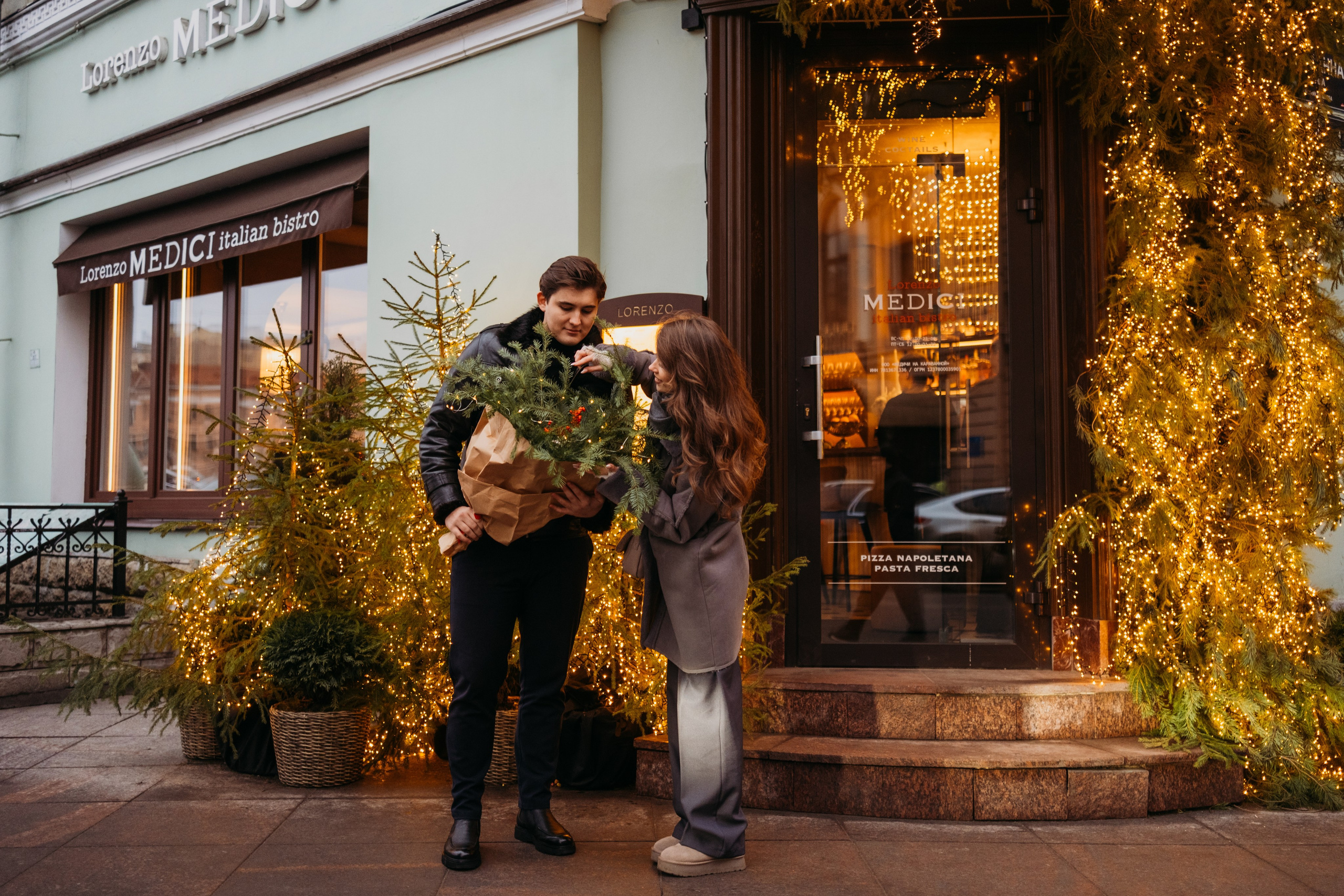 Аня и Даня: новогодняя прогулка. Семейный и детский фотограф в Санкт-Петербурге