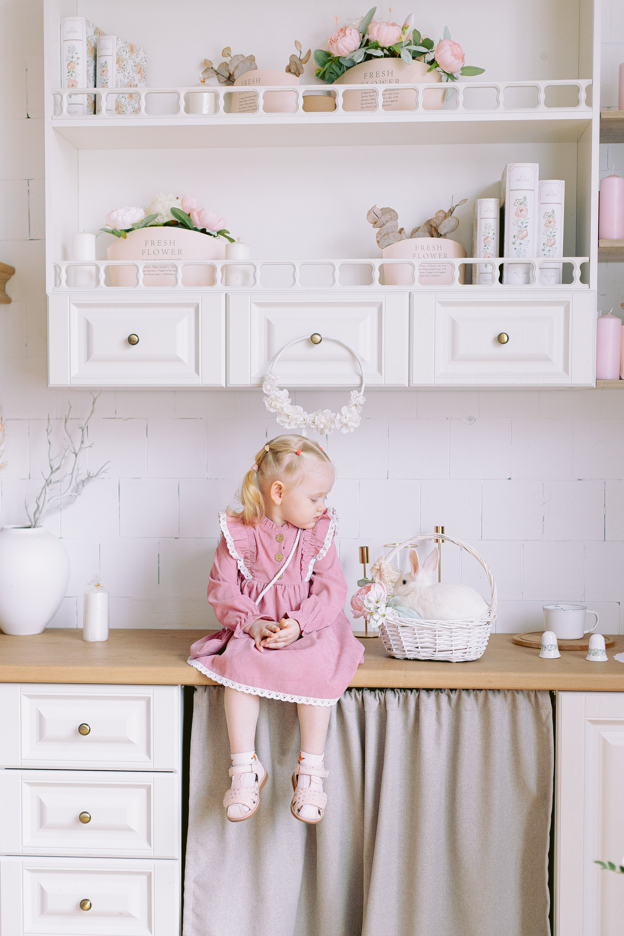 Пасхальная Фотосессия для Алисы с утятами и кроликом. Фотограф в Санкт-Петербурге, Анна Скворцова