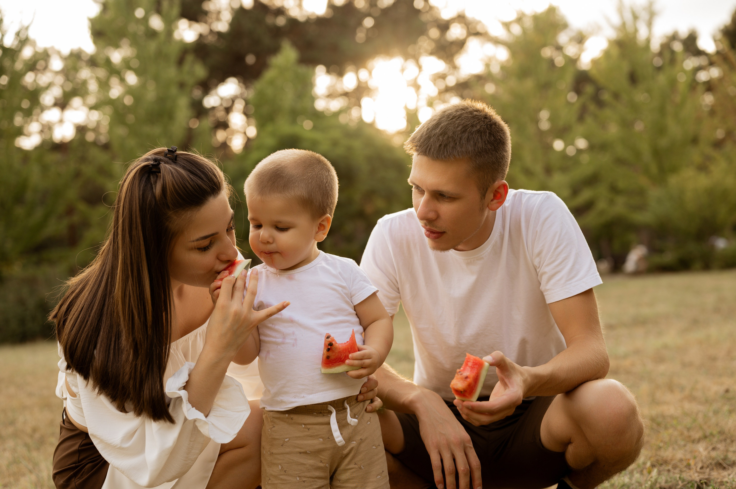 Летняя семейная фотосессия в парке. Свадебный и семейный фотограф в Краснодаре Алина Мельник