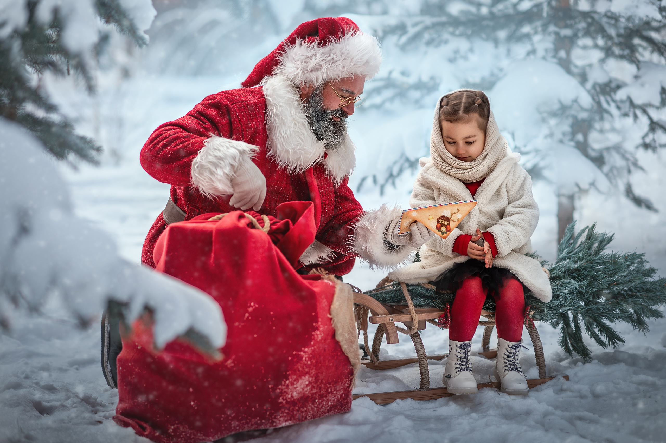 САНТА НА УЛИЦЕ. Семейный фотограф Екатеринбург Лора Мур