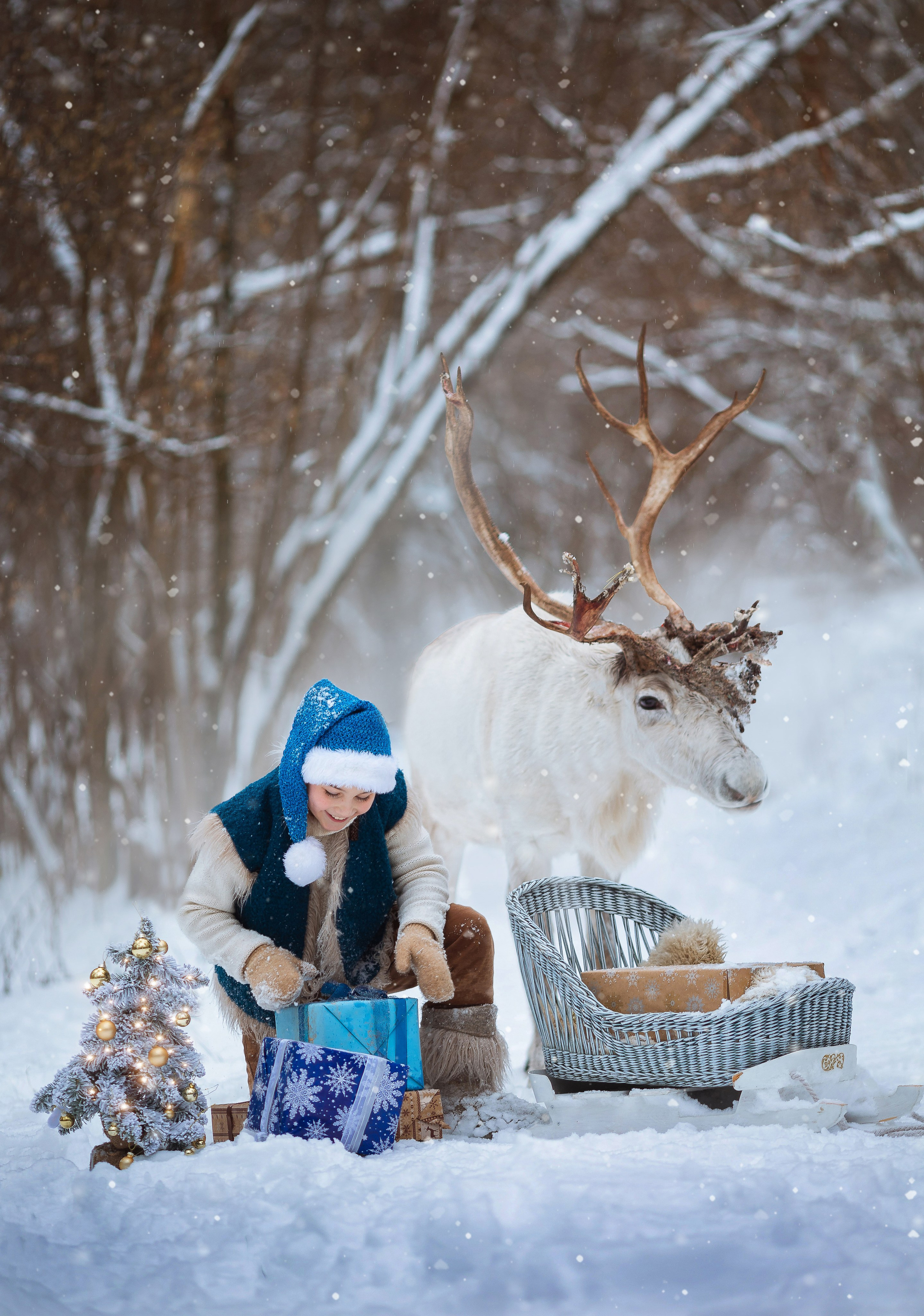 Фотосессии с оленями. Фотограф Лия Милк | Москва, Подмосковье
