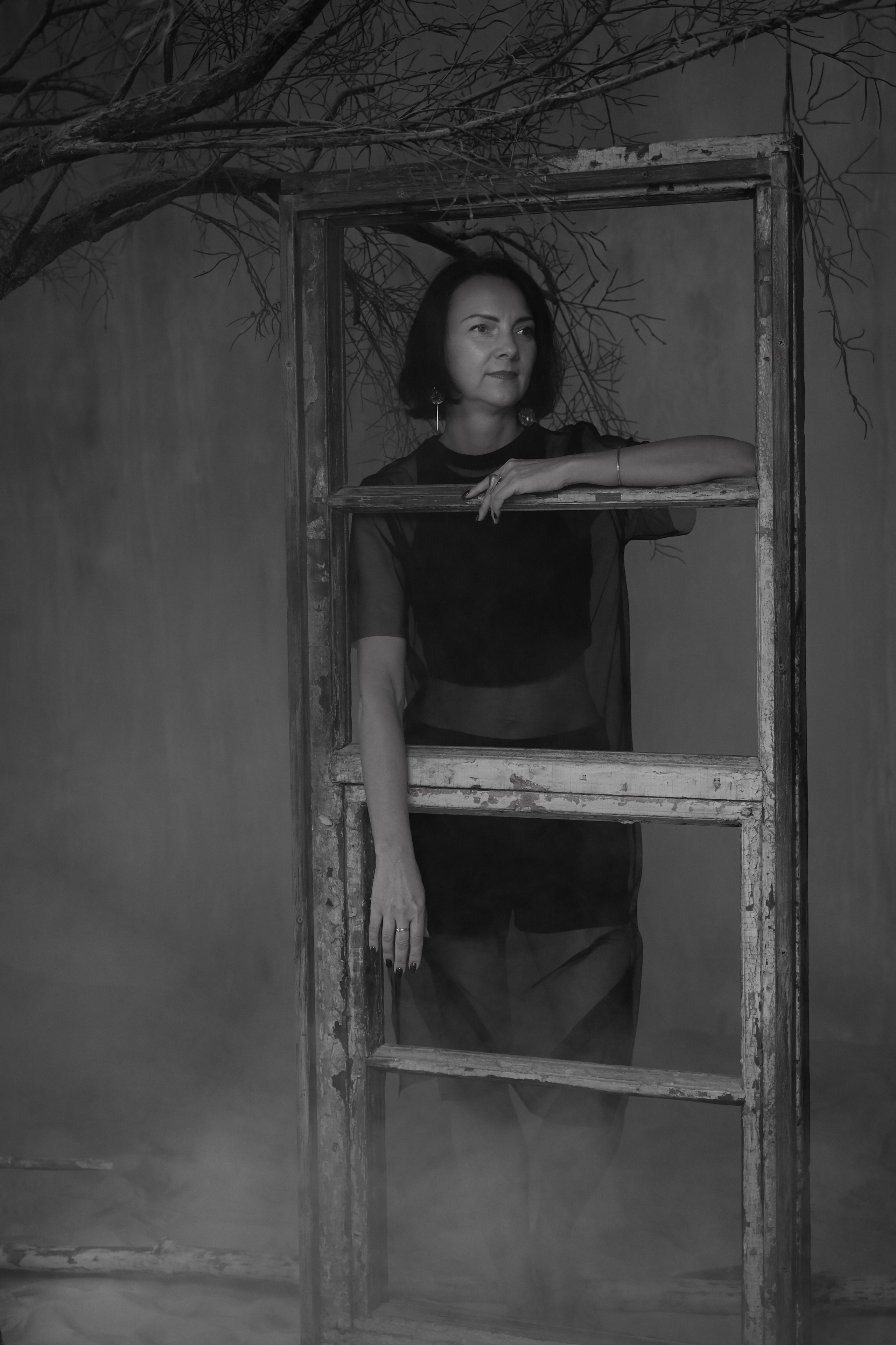 Женская фотосессия в студии с песком. Портретный фотограф в Москве Казьмина Олеся