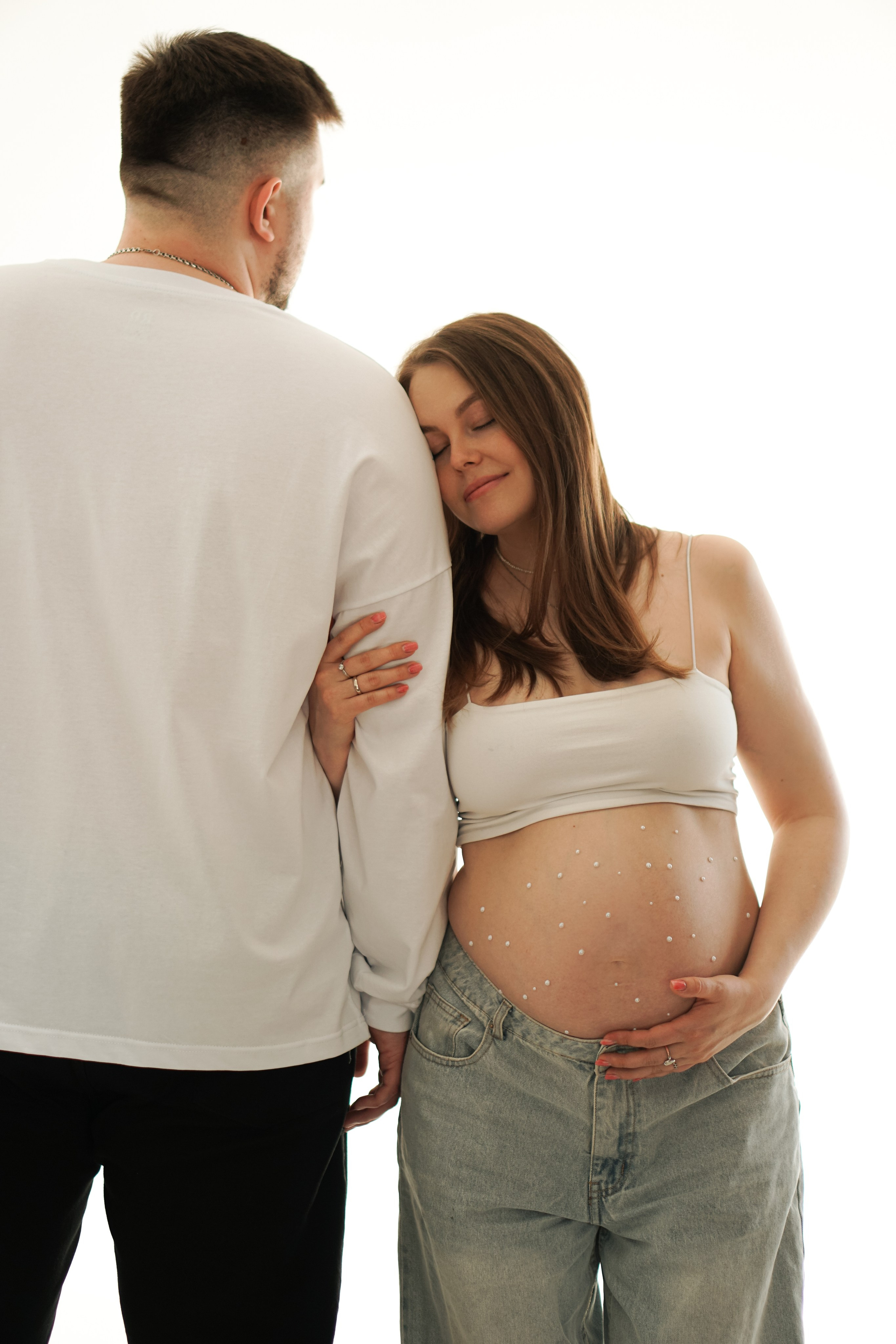 Беременность студия. Фотограф Москва — Полина Робин