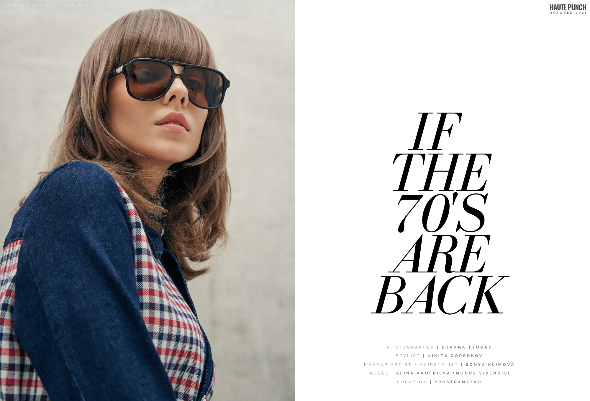 Haute Punch October 2021. Zhanna Tyugay is a fashion photographer, visual artist and film maker based in Novi Sad