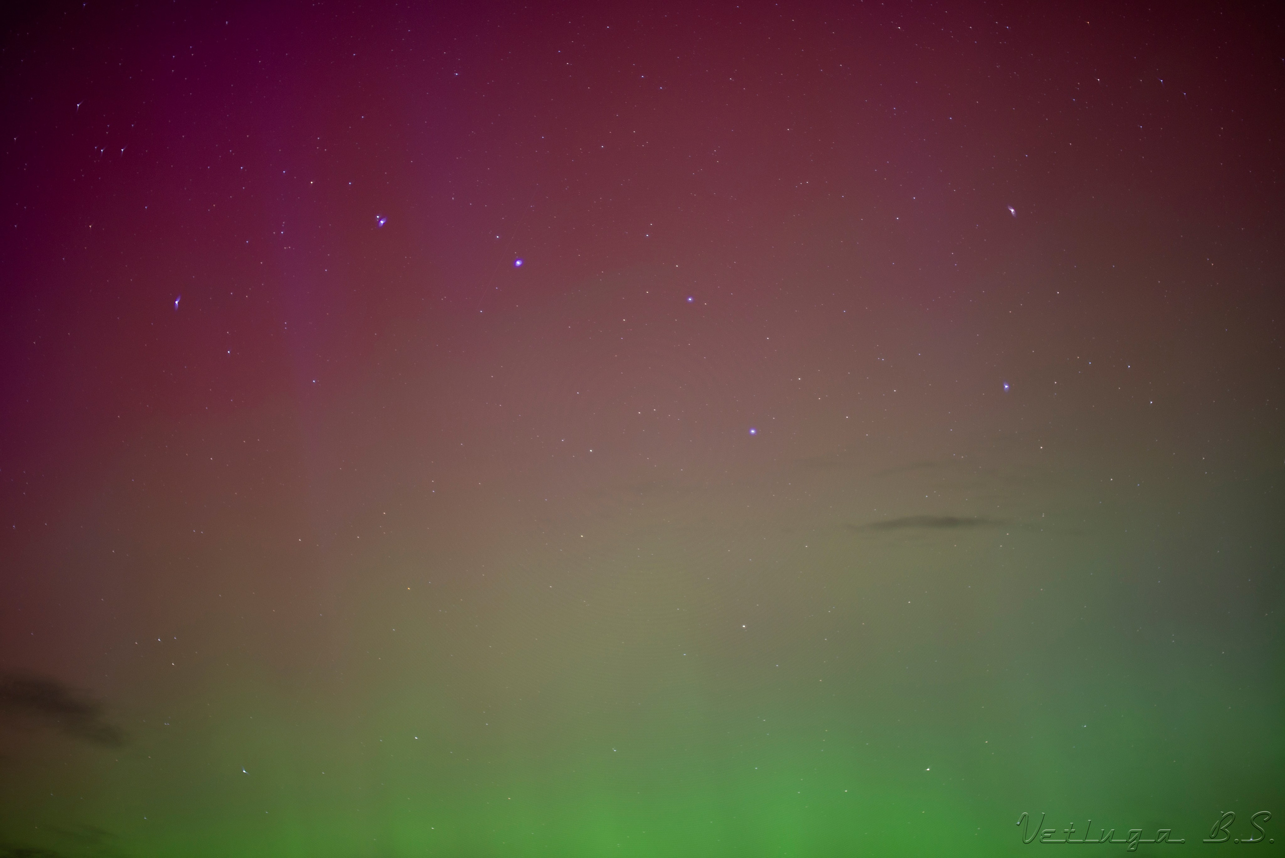 Северное сияние. Фотограф в Ветлуге Сергей Белов (VETLUGA B.S.)