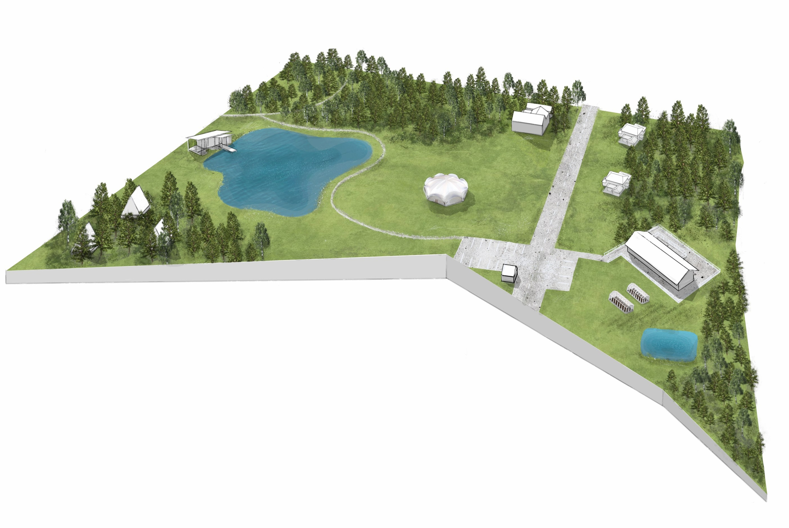 Концептуальная предпроектная визуализация. Ландшафтная архитектура, проектирование и дизайн садов