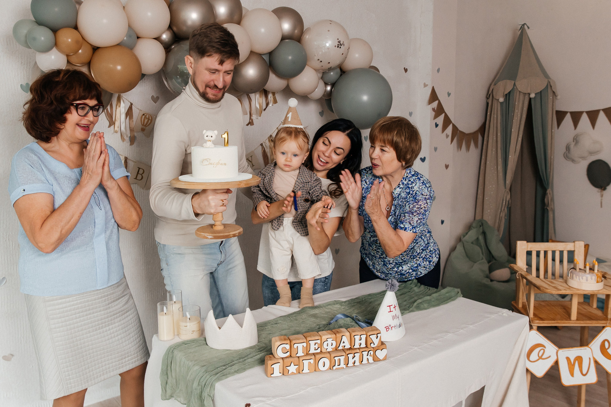 Фотосессия на 1 годик, детская фотостудия Кемерово