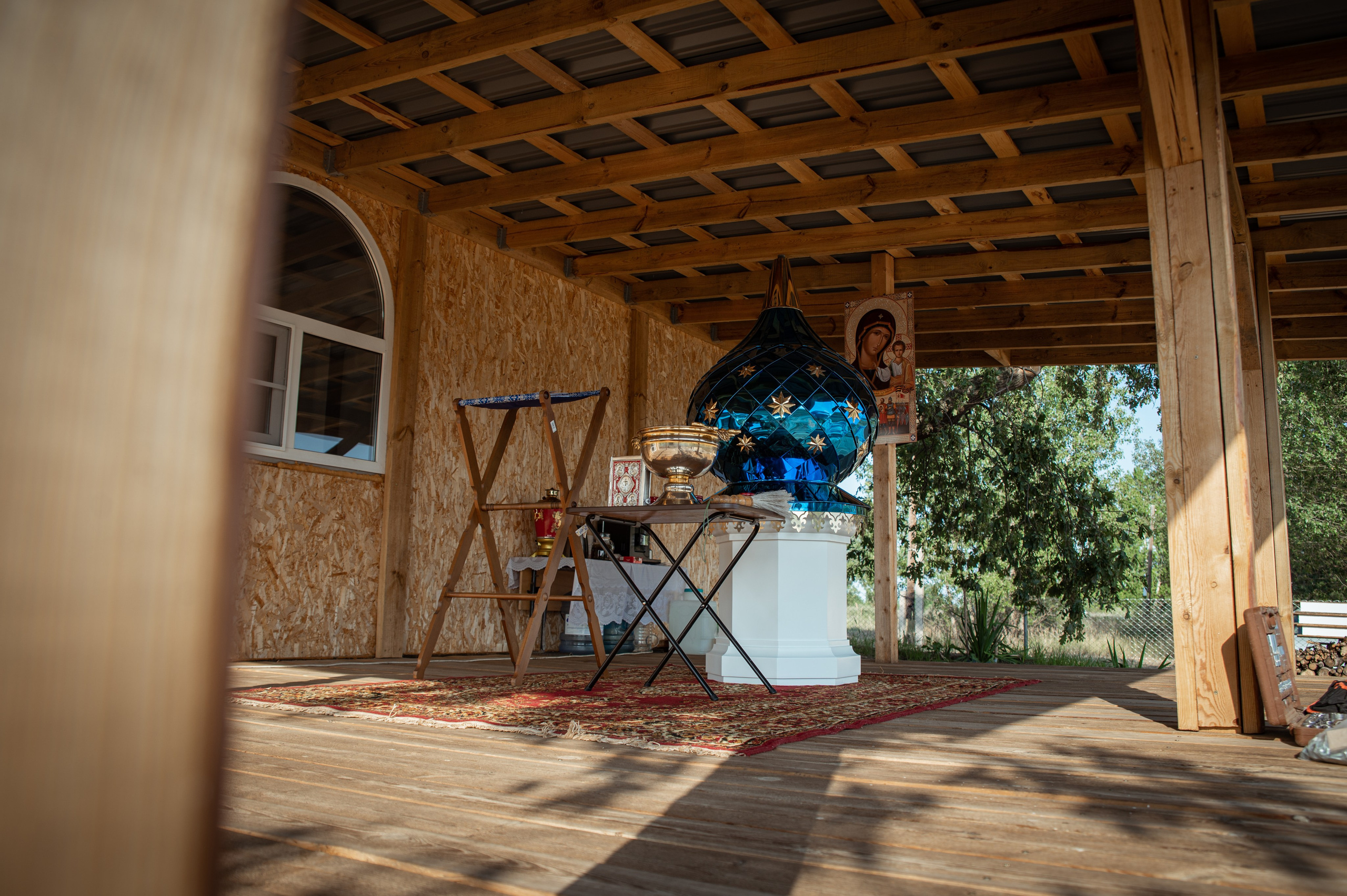 Освещение купола в храме Казанской иконы Божьей Матери х. Закутский. Церковный, семейный и репортажный фотограф Волгоград, Волжский