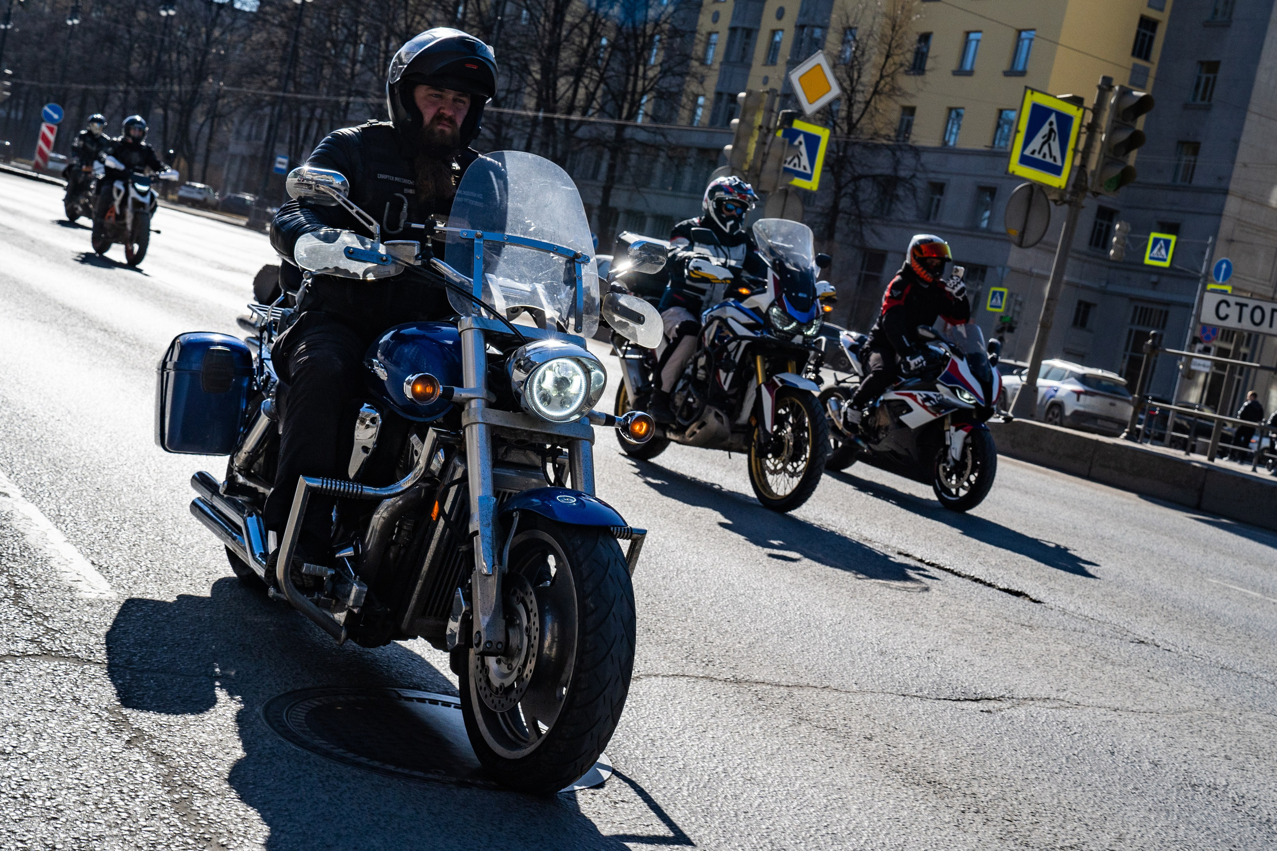 Весенний прохват мотоклуба Normans Riders MC. Концертный и репортажный фотограф в Санкт-Петербурге Слава Пахомов