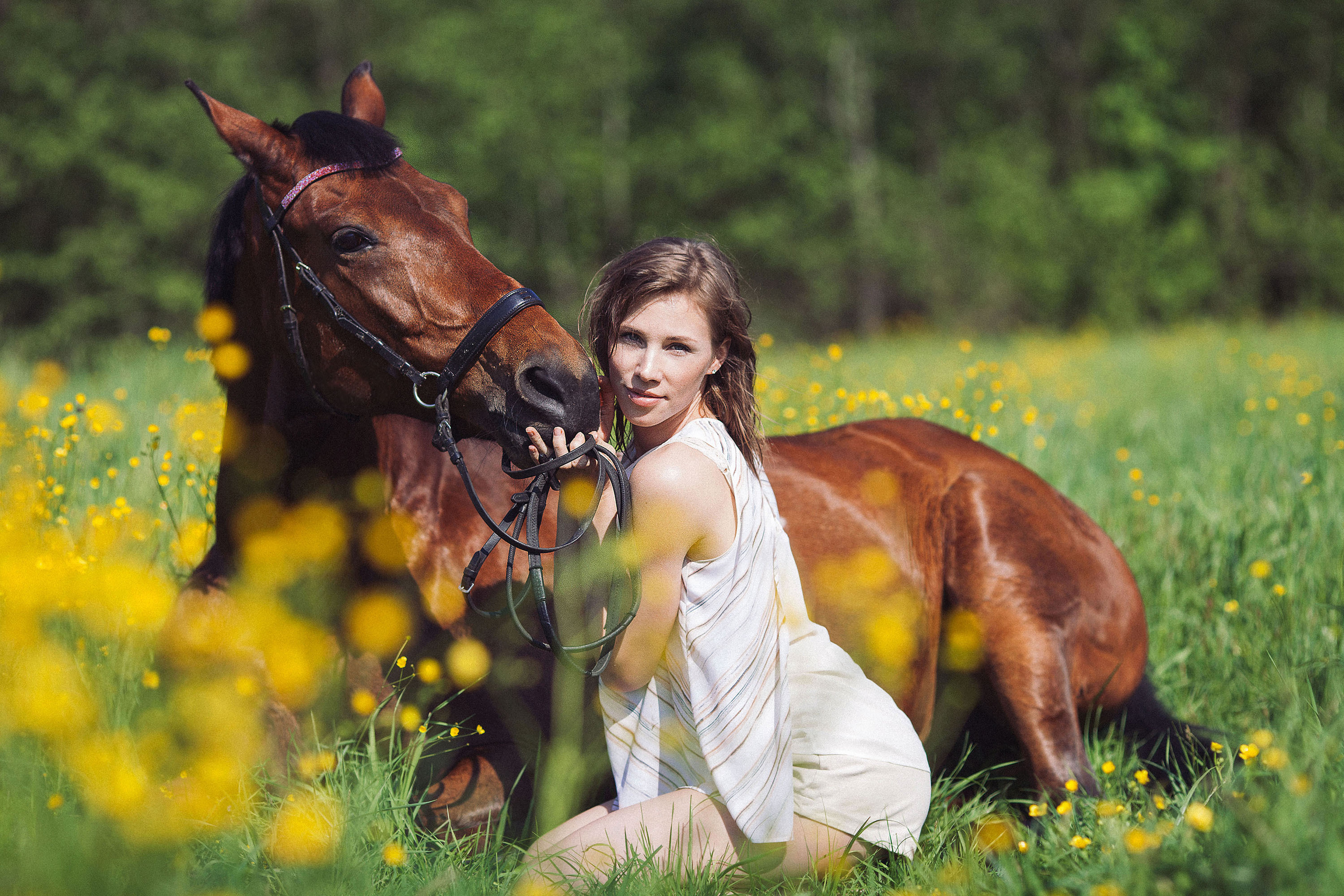 Портретная съемка с лошадью. Конный фотограф в Челябинске Стромова Ольга