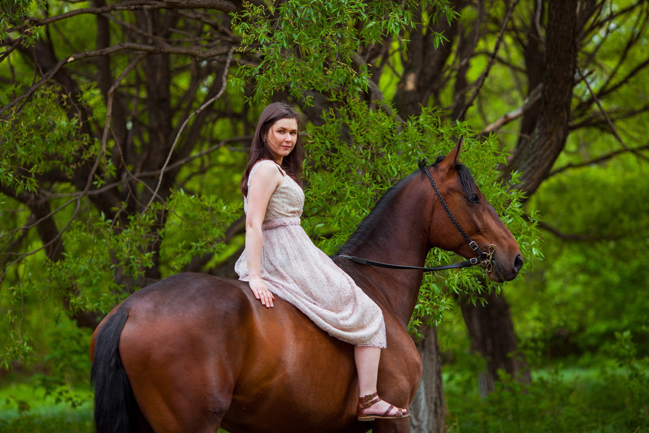 Портретная съемка с лошадью. Конный фотограф в Челябинске Стромова Ольга