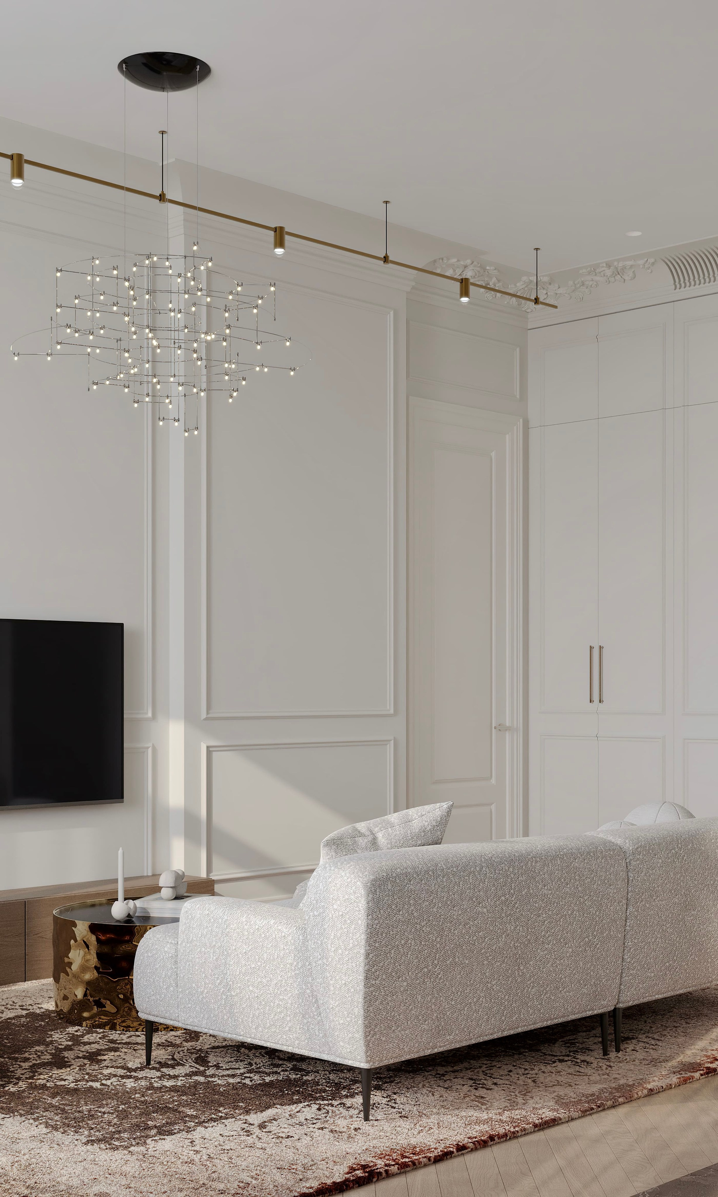 Нагатино Айленд 85 м². 3D Визуализация интерьера