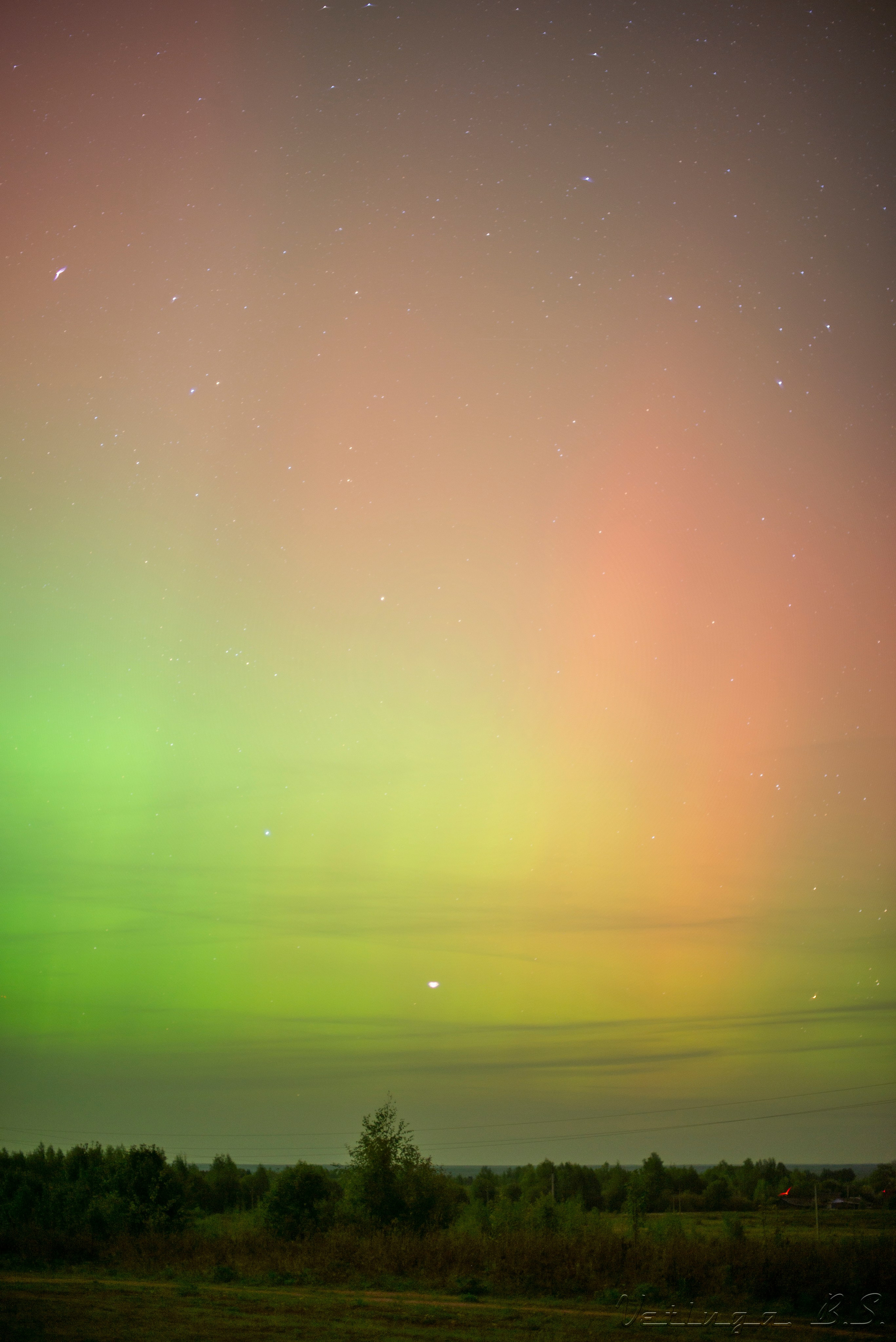 Северное сияние. Фотограф в Ветлуге Сергей Белов (VETLUGA B.S.)