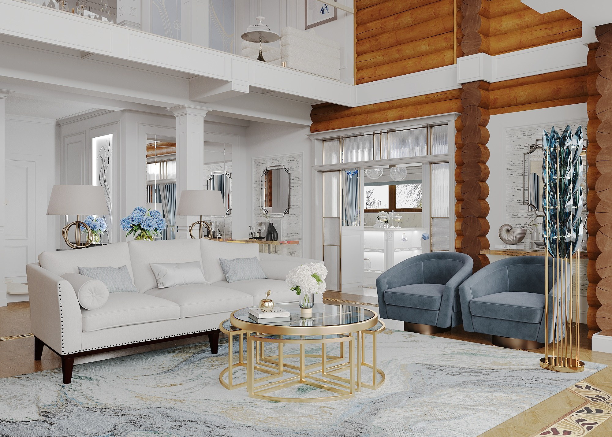 CASA A NIKOLINO - 3, MOSCA. Irina Balykina — Interior 3D Visualisation