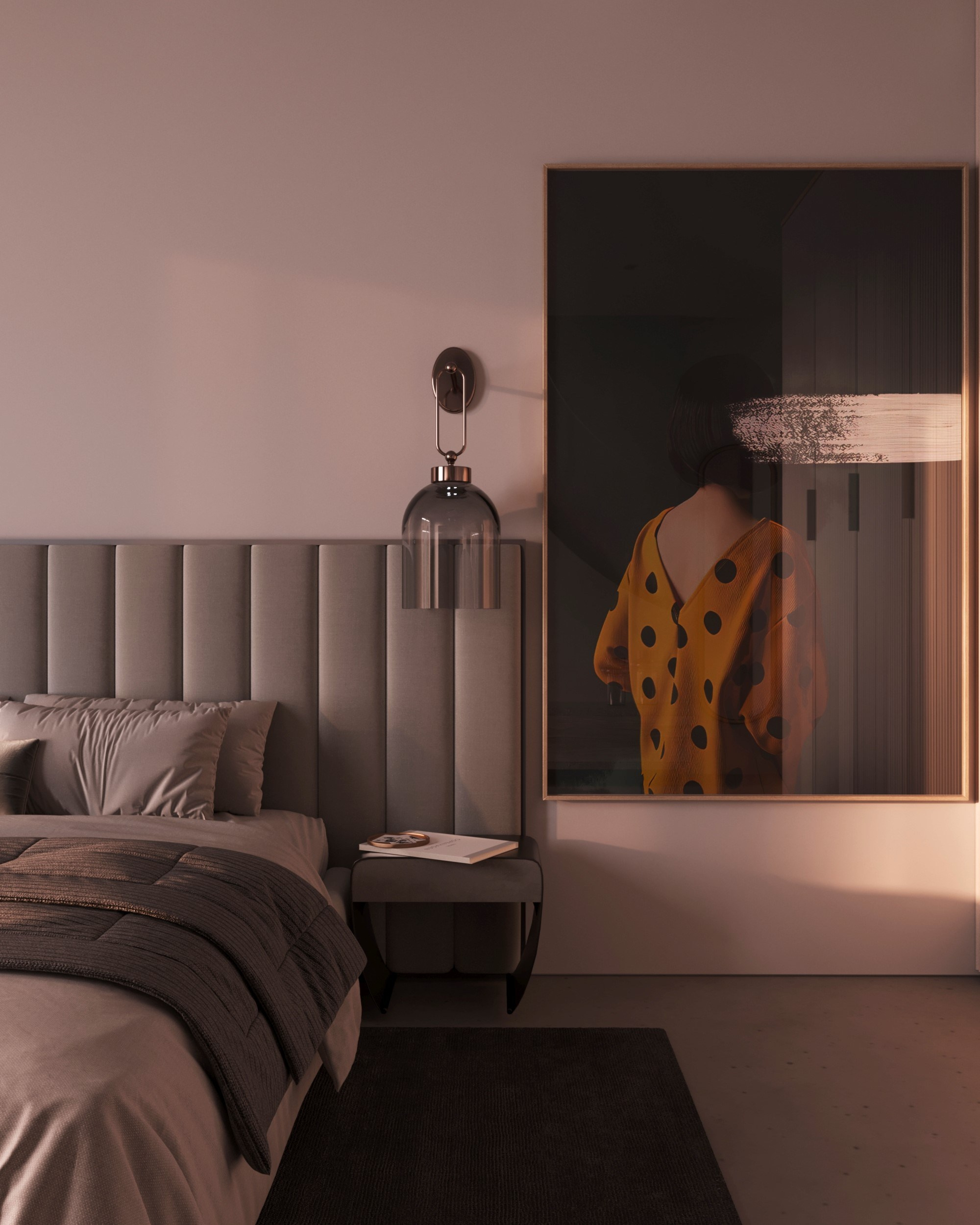 Master bedroom. 3D Визуализация интерьеров жилых и коммерческих помещений