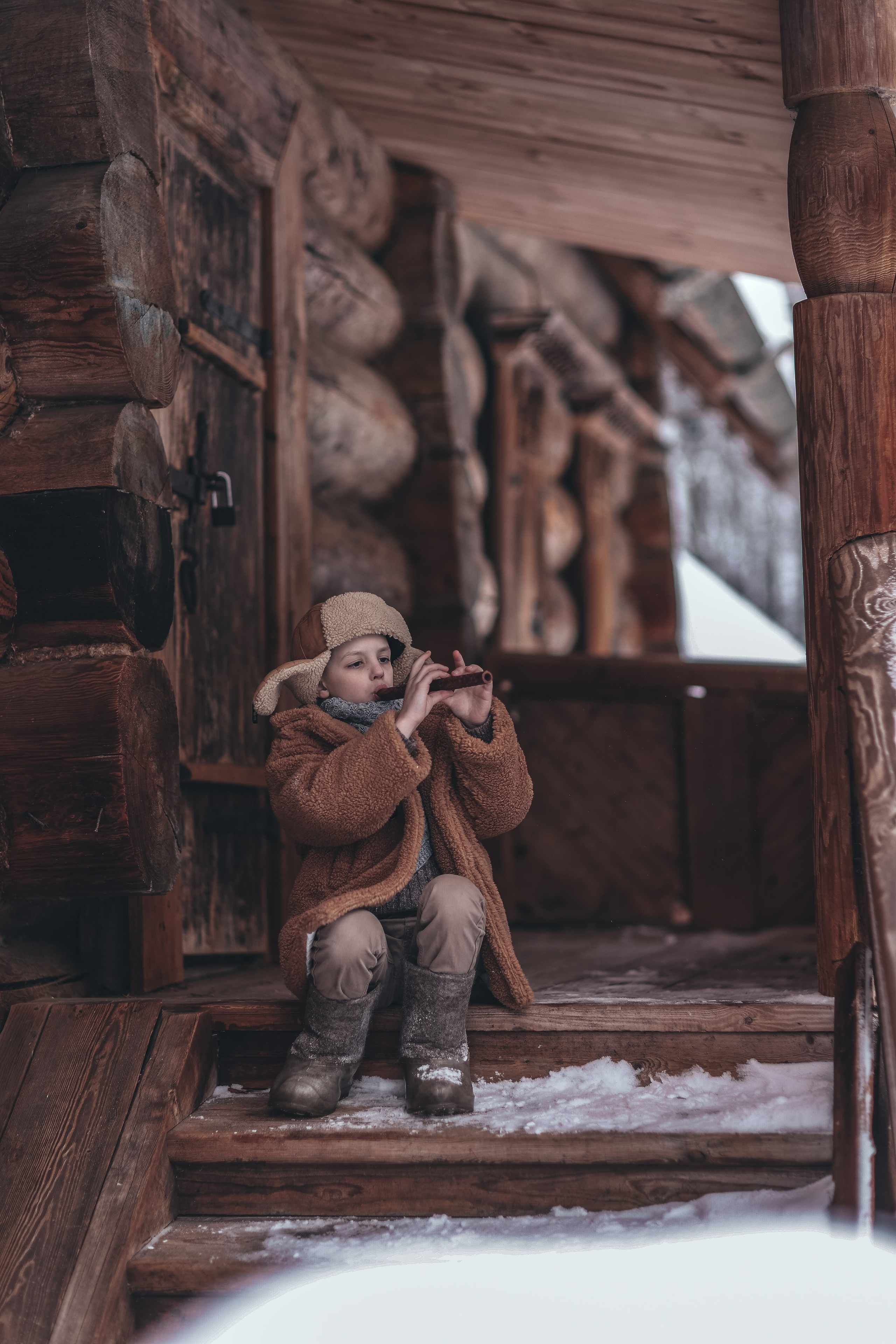 Зимняя уличная фотосессия большой дружной семьи в Истре. Профессиональный фотограф в Москве, Подмосковье