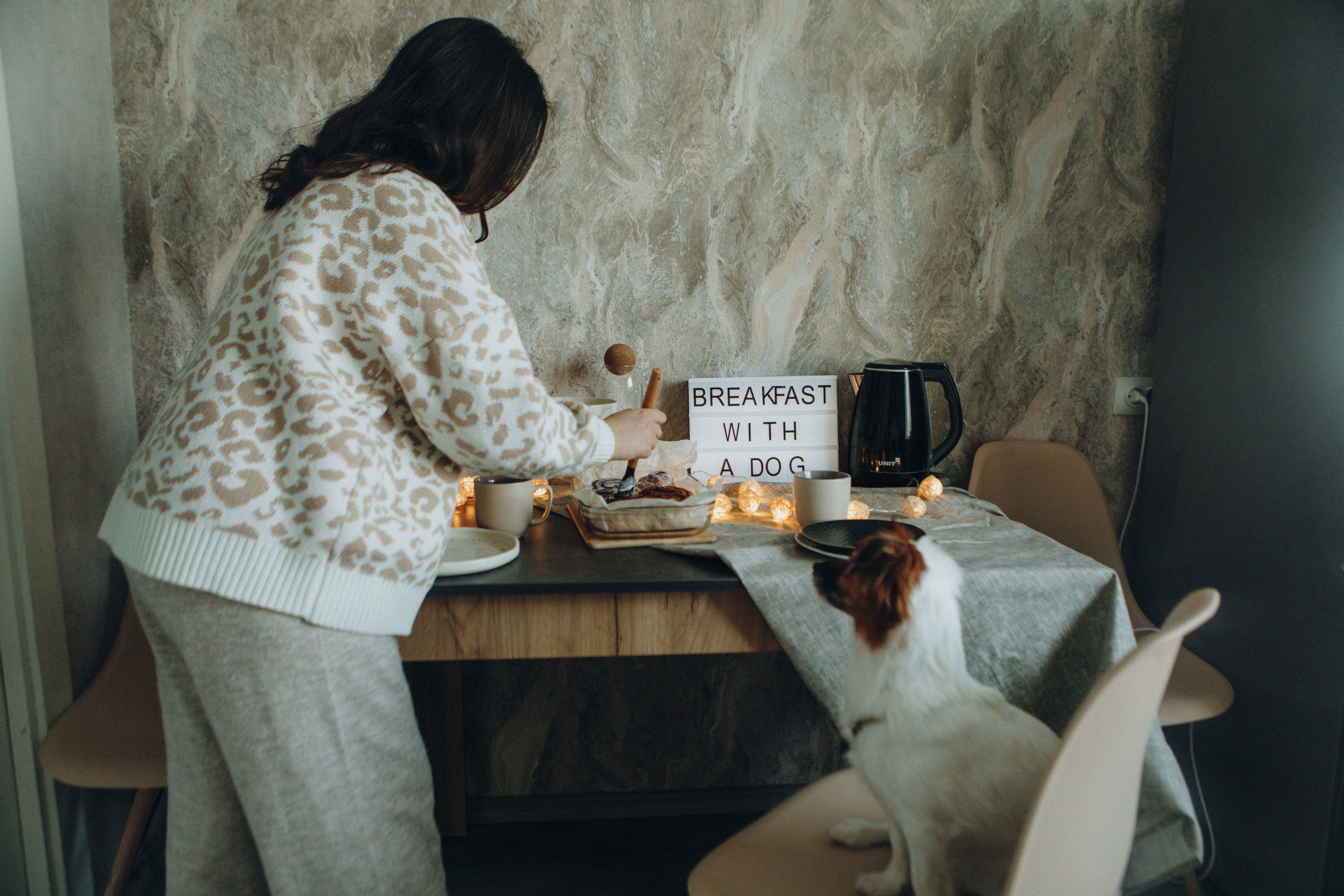 Break fast with a dog. Свадебный и семейный фотограф Арестенко Анастасия