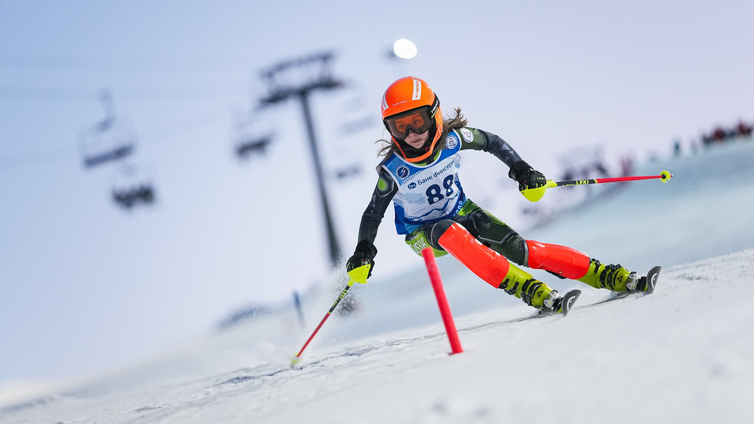 SL (Slalom) - Слалом. Соревнования по горнолыжному спорту. Московская область, Шуколово