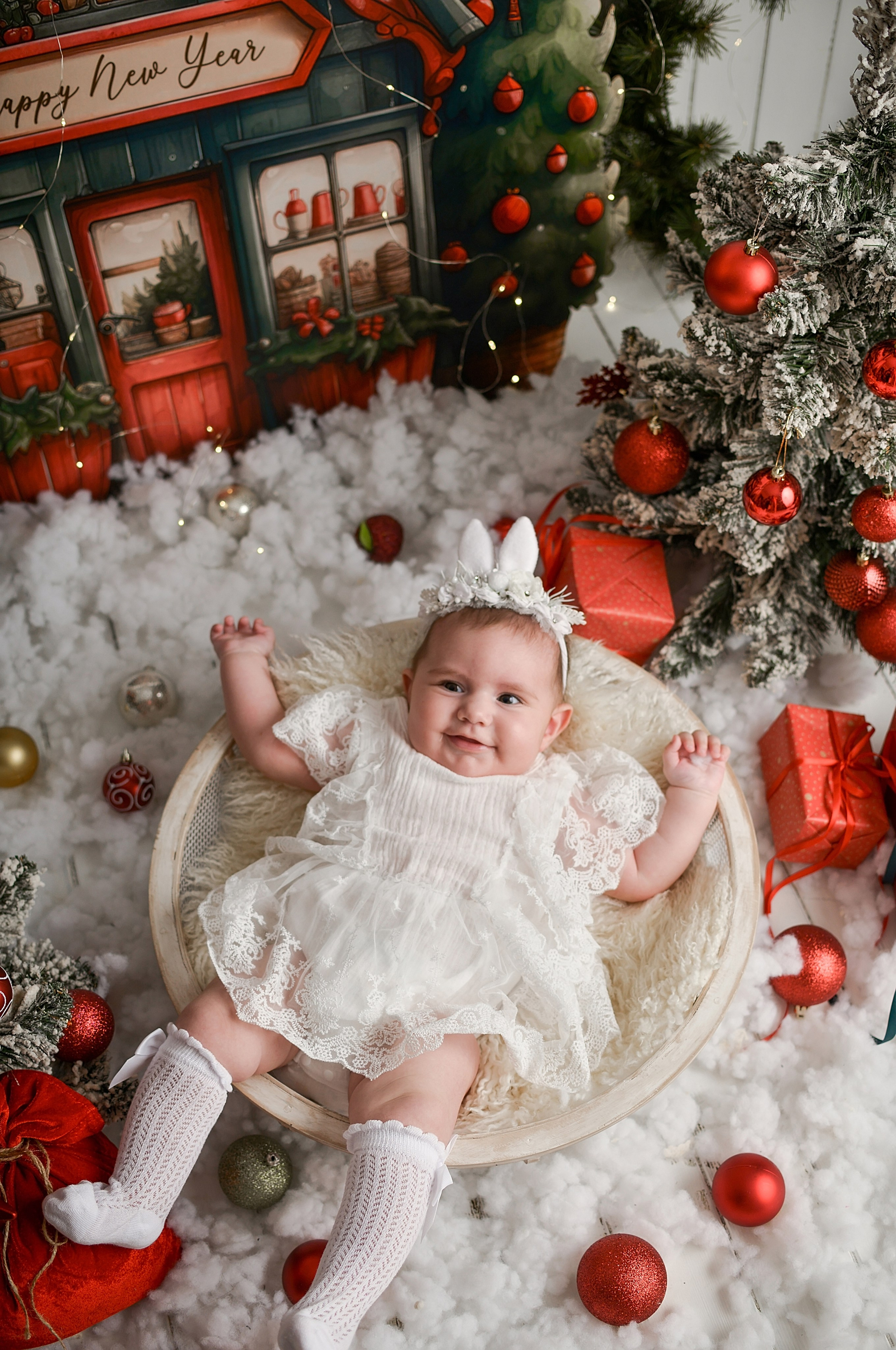 Новогодняя семейная фотосессия в Краснодаре 2023-2024. Фотограф новорожденных Краснодар Малышенко Надежда