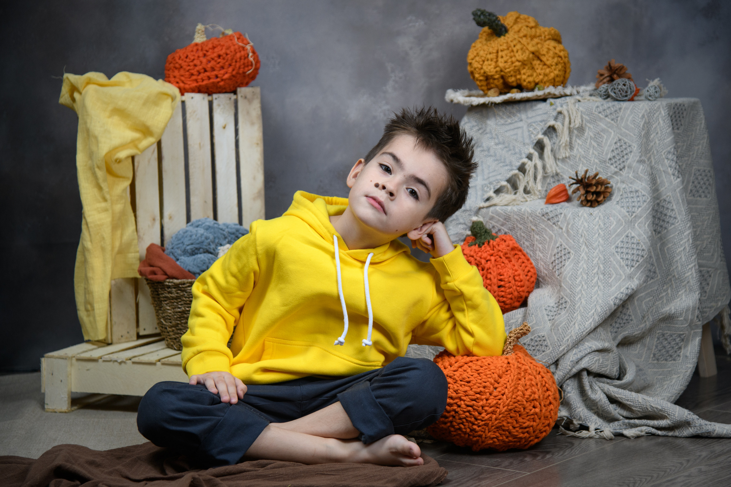 Творческая съемка с тыквами. Фотограф в Москве и Московской области