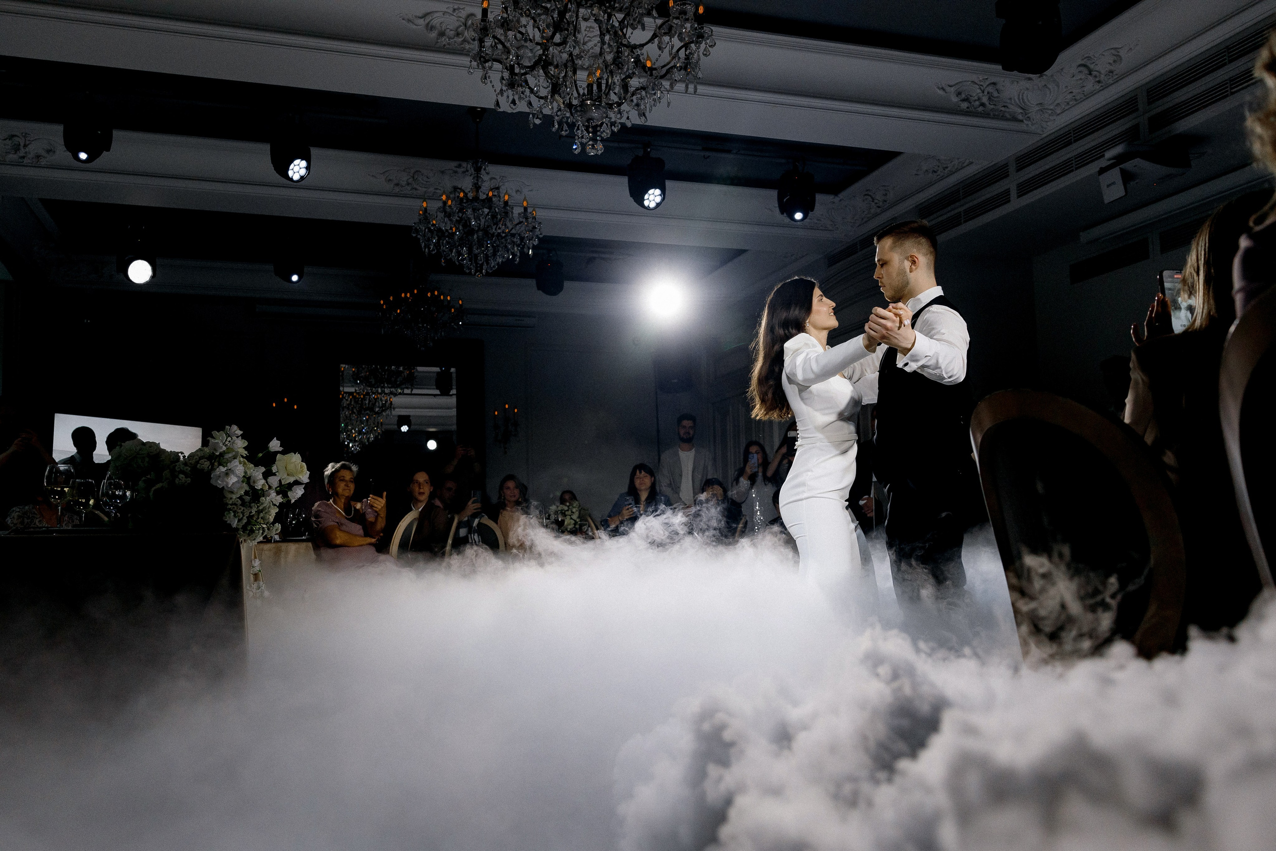 Свадебный ужин в Ресторане Michel на Красной Пресне. Свадебный фотограф в Москве и Санкт-Петербурге Денис Ходюков