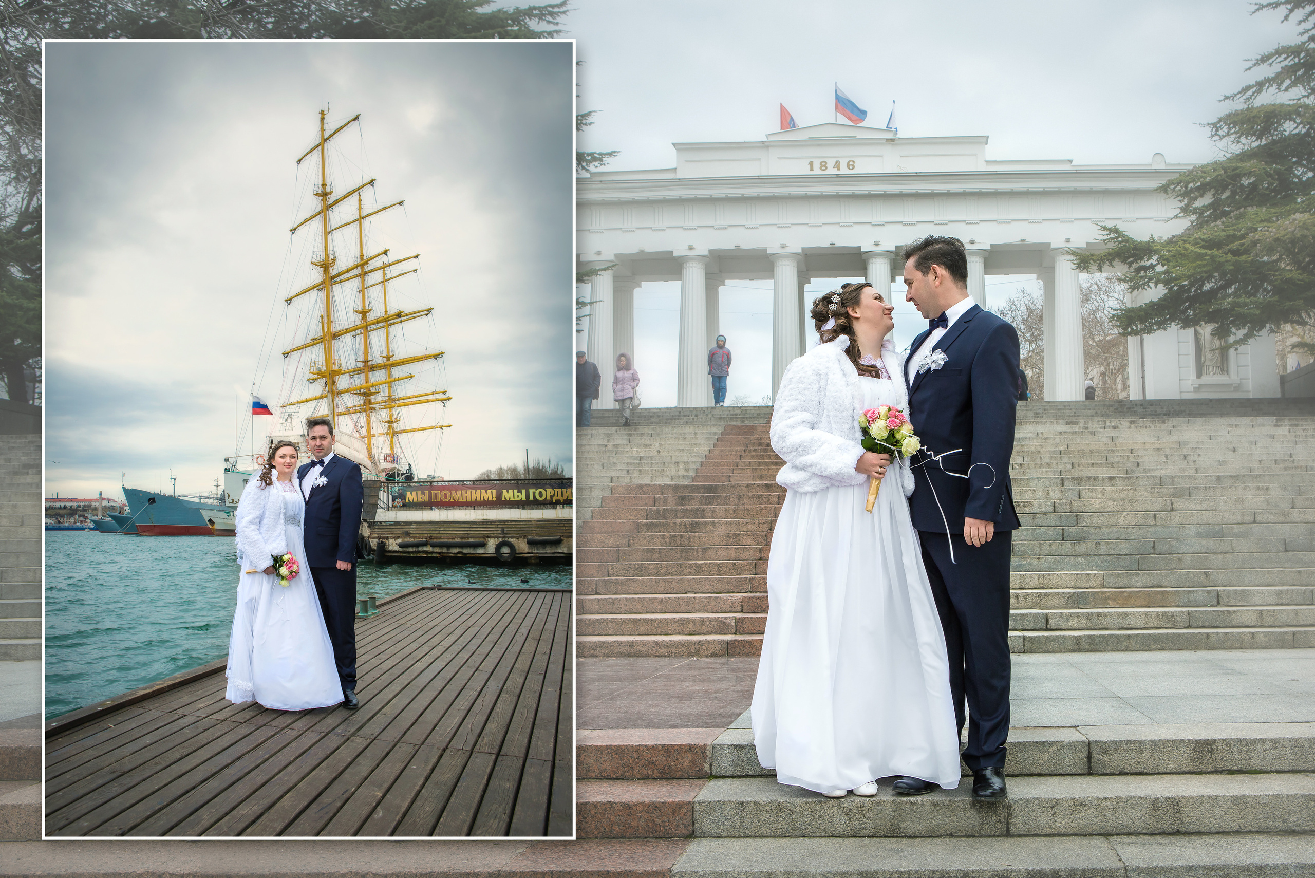 Свадебная фотокнига Дмитрия и Марины. Свадебный и семейный фотограф в Форосе, г. Ялта Виктор Рябиченко