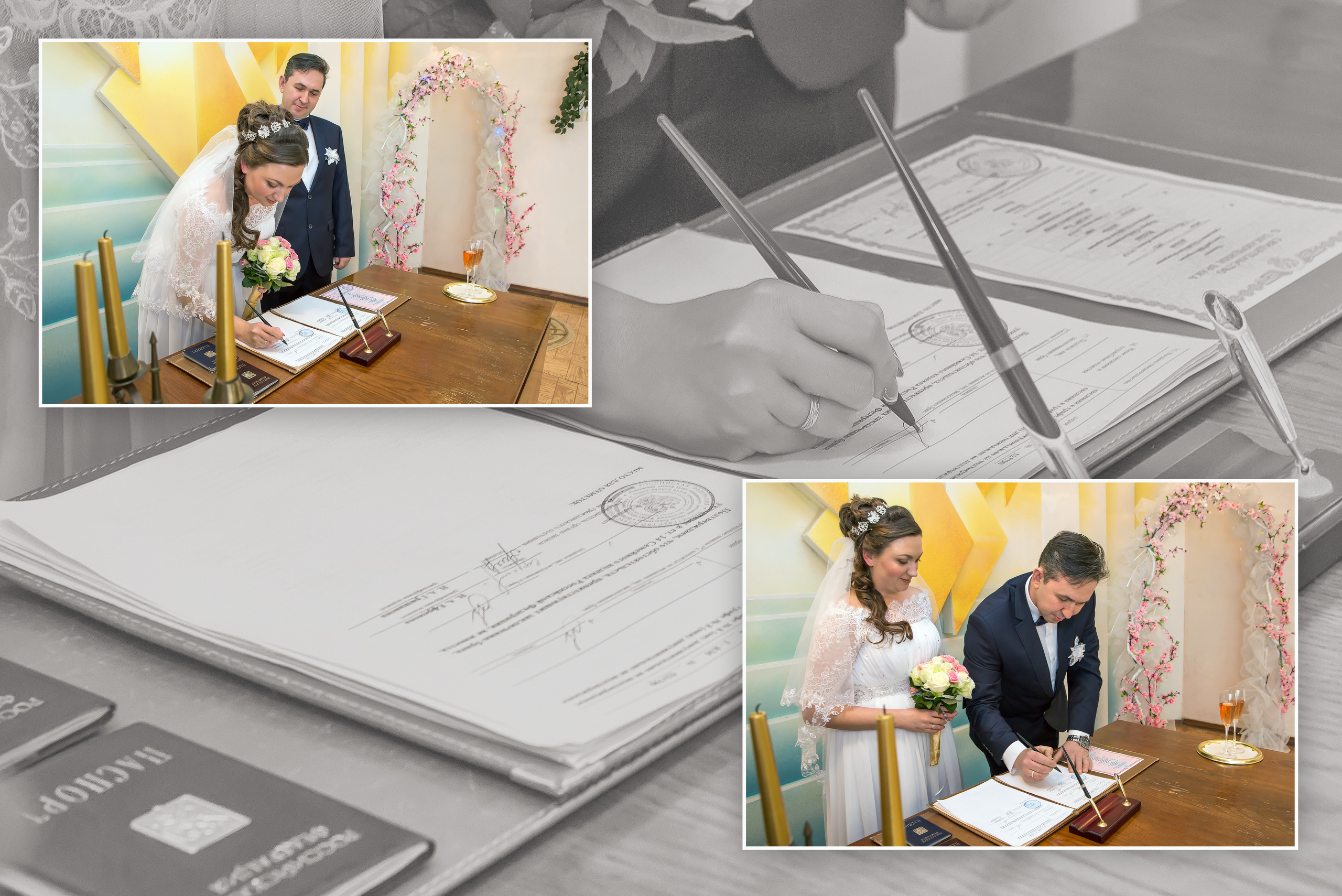 Свадебная фотокнига Дмитрия и Марины. Свадебный и семейный фотограф в Форосе, г. Ялта Виктор Рябиченко