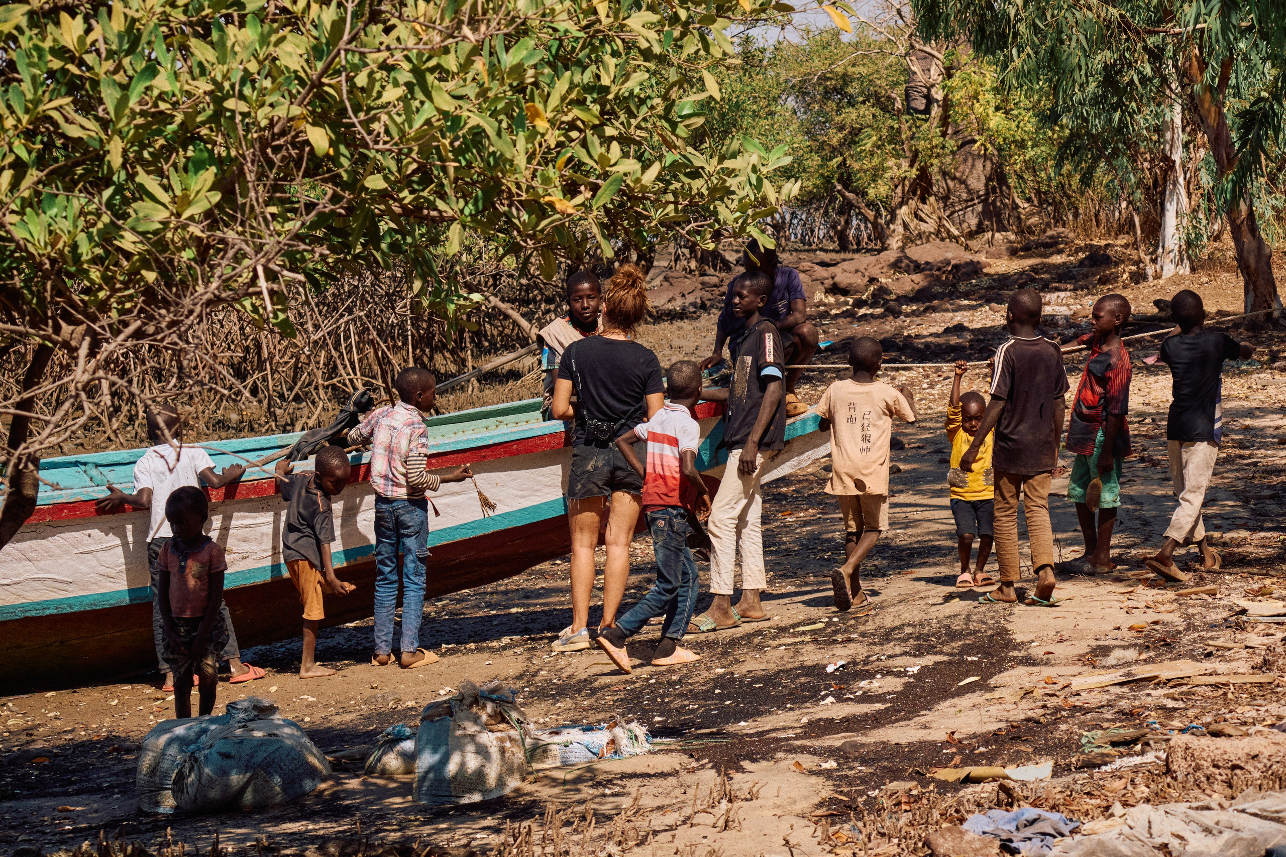 Gambia River. See the moment and catche. commercial and reportage