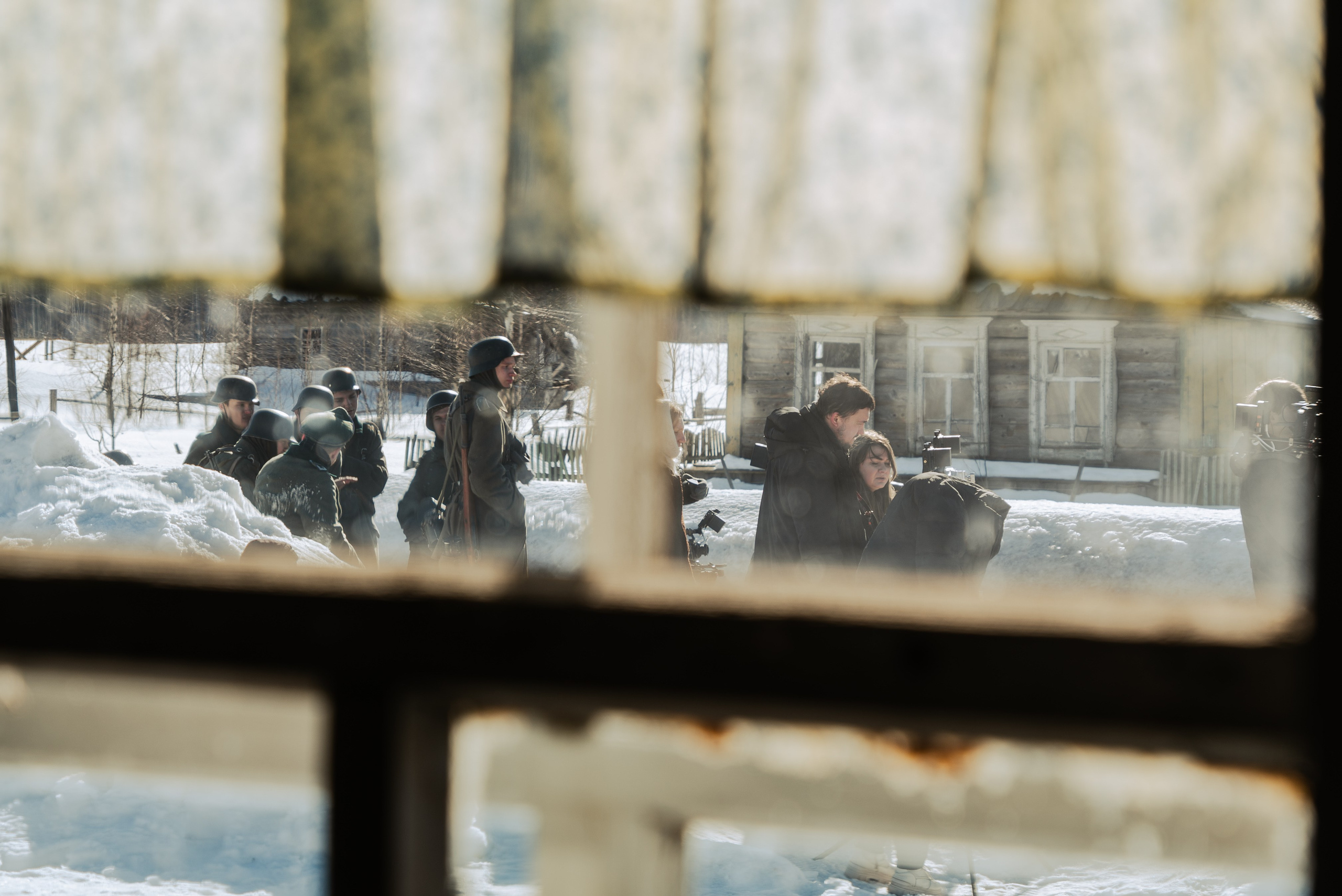 На съемках фильма «Июньская полынь». Мария Колесникова