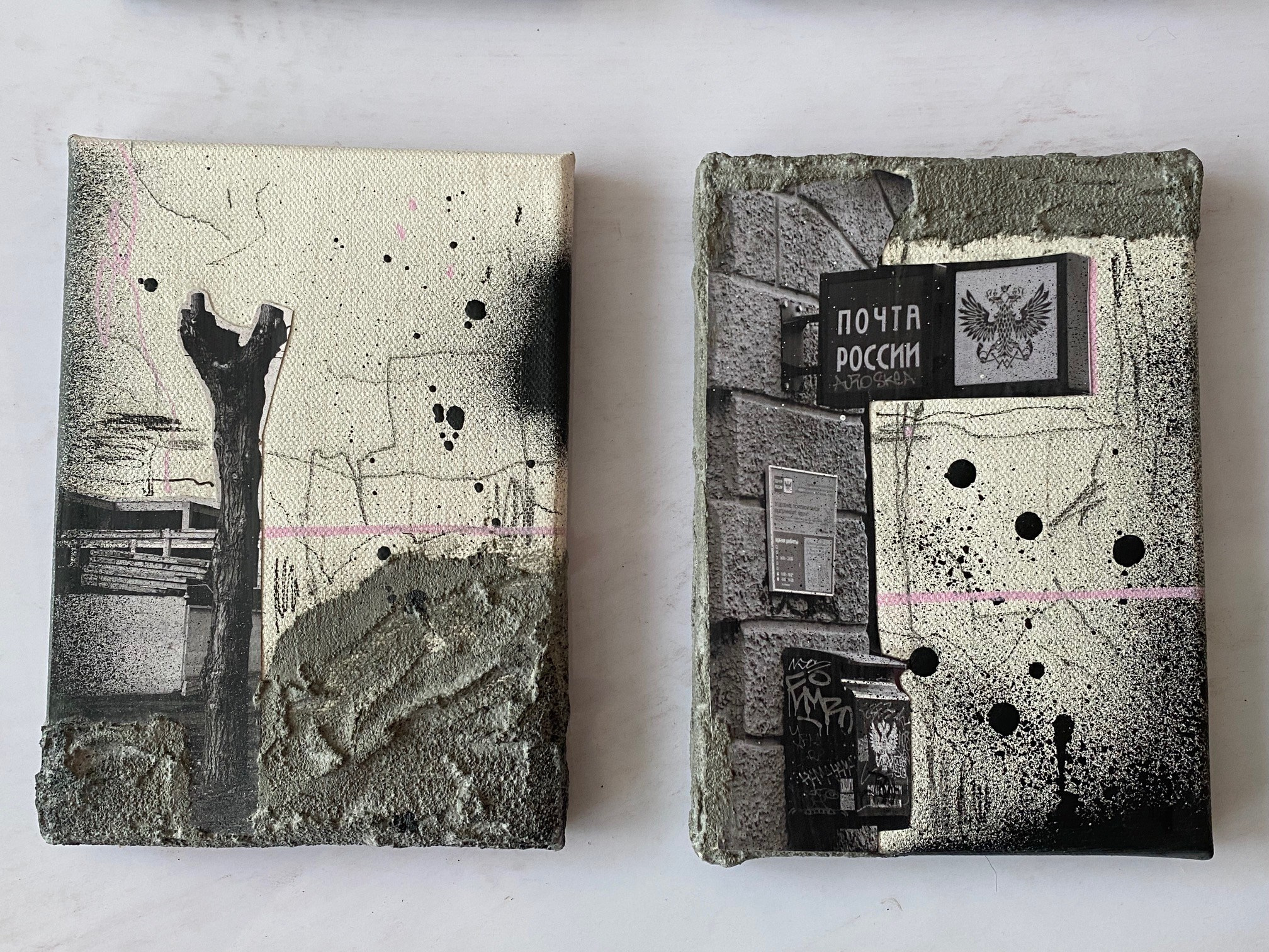 Drawings, collages. Artist Anna Snegina Художница Анна Снегина